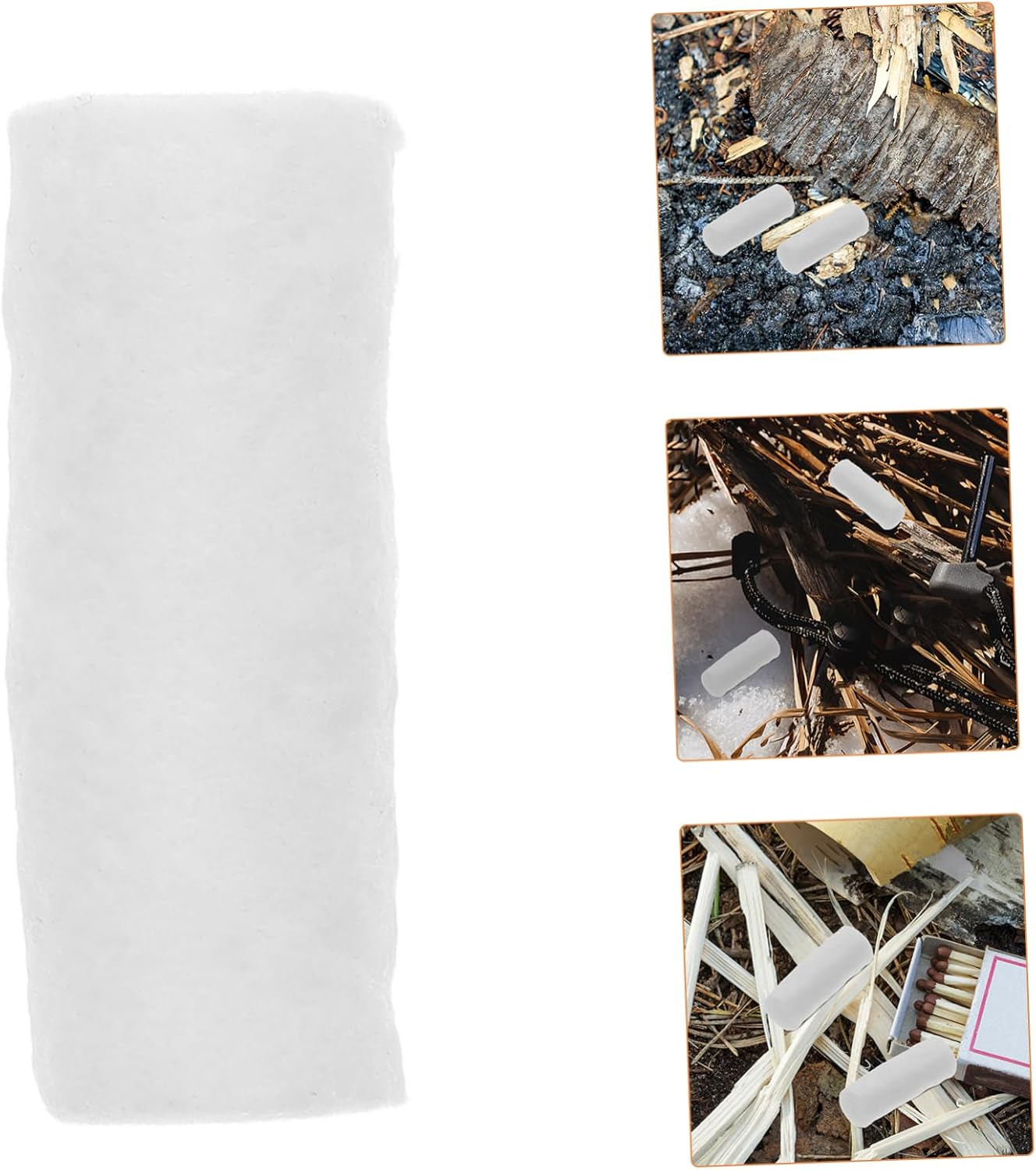 YARNOW 10Pcs Cotton Fire Starter for Outdoor Activities Barbecues Camping Rapid Ignition Portable Design image number 5