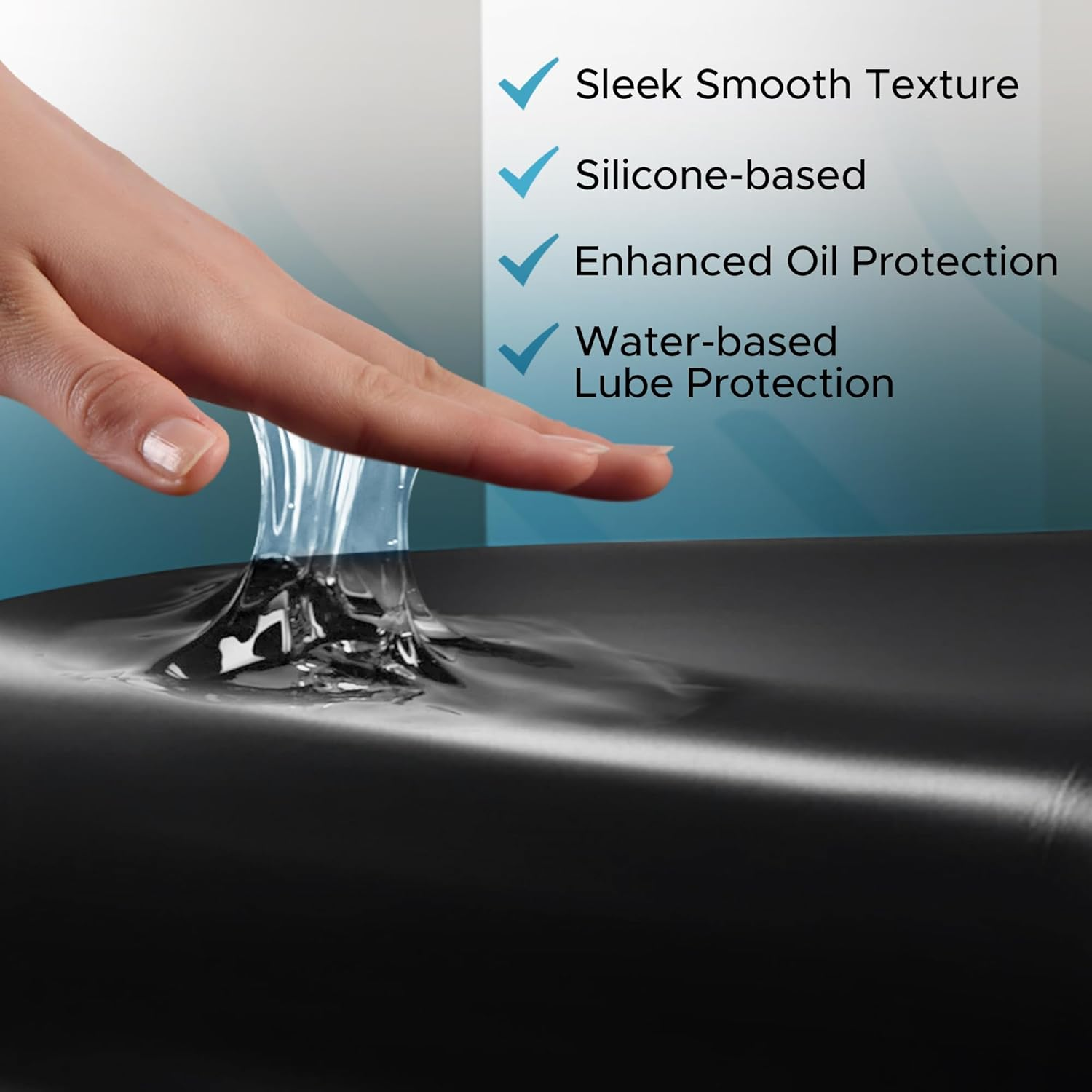 Black Vinyl Queen Waterproof Fitted Massage Bed Sheet with Side Pocket | Mattress Protector, Bed Cover for Nuru Massage - Oil, Water-Based, Silicone Safe | 152Cm X 203Cm + 35Cm Deep Pocket image number 2