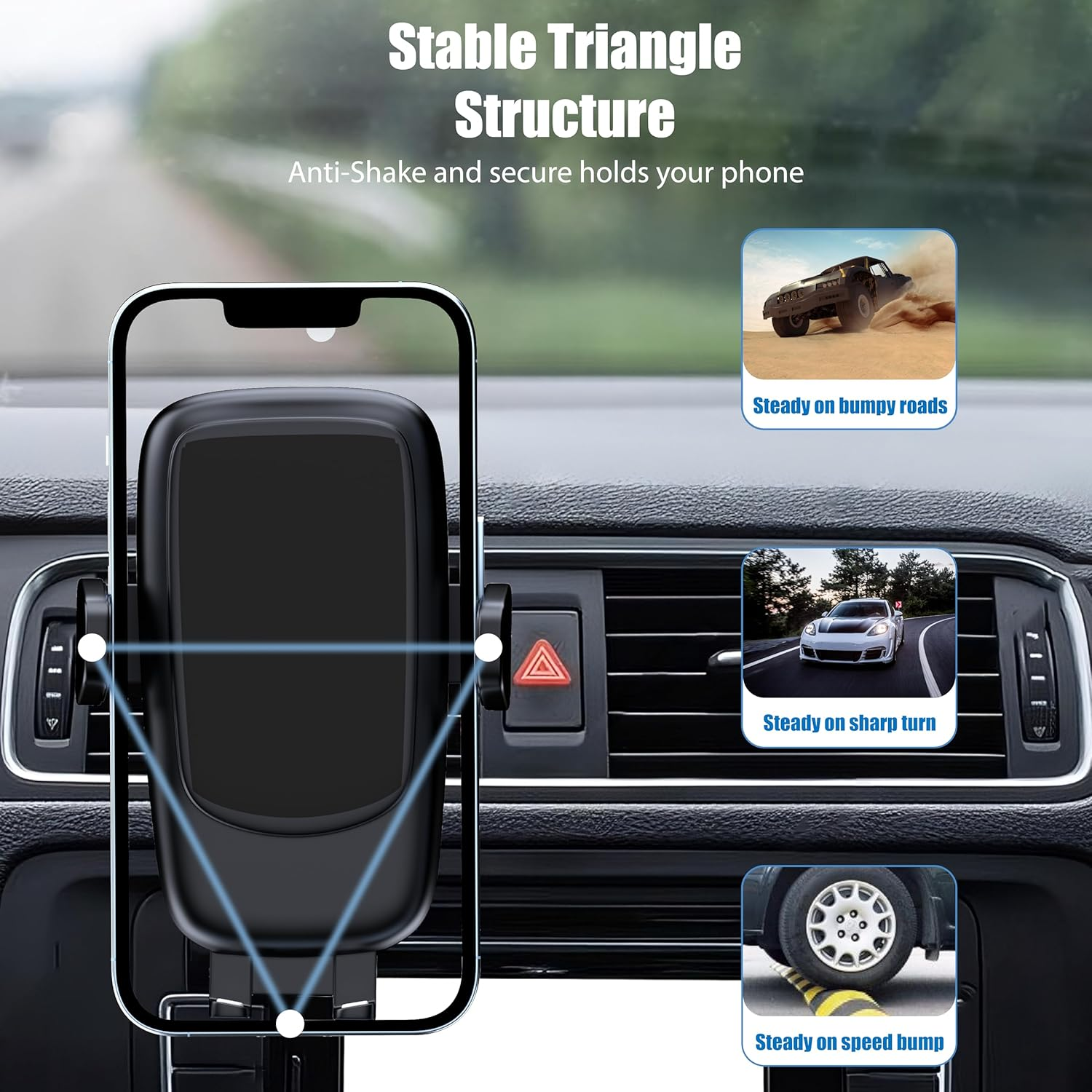 [100% Australian Owned] Raviant Car Phone Holder, Universal Car Phone Mount for Vents, Mobile Phone Holder for Car Compatible with Iphone15 Pro Max, Samsung and Many More【2024 Upgraded】 image number 2