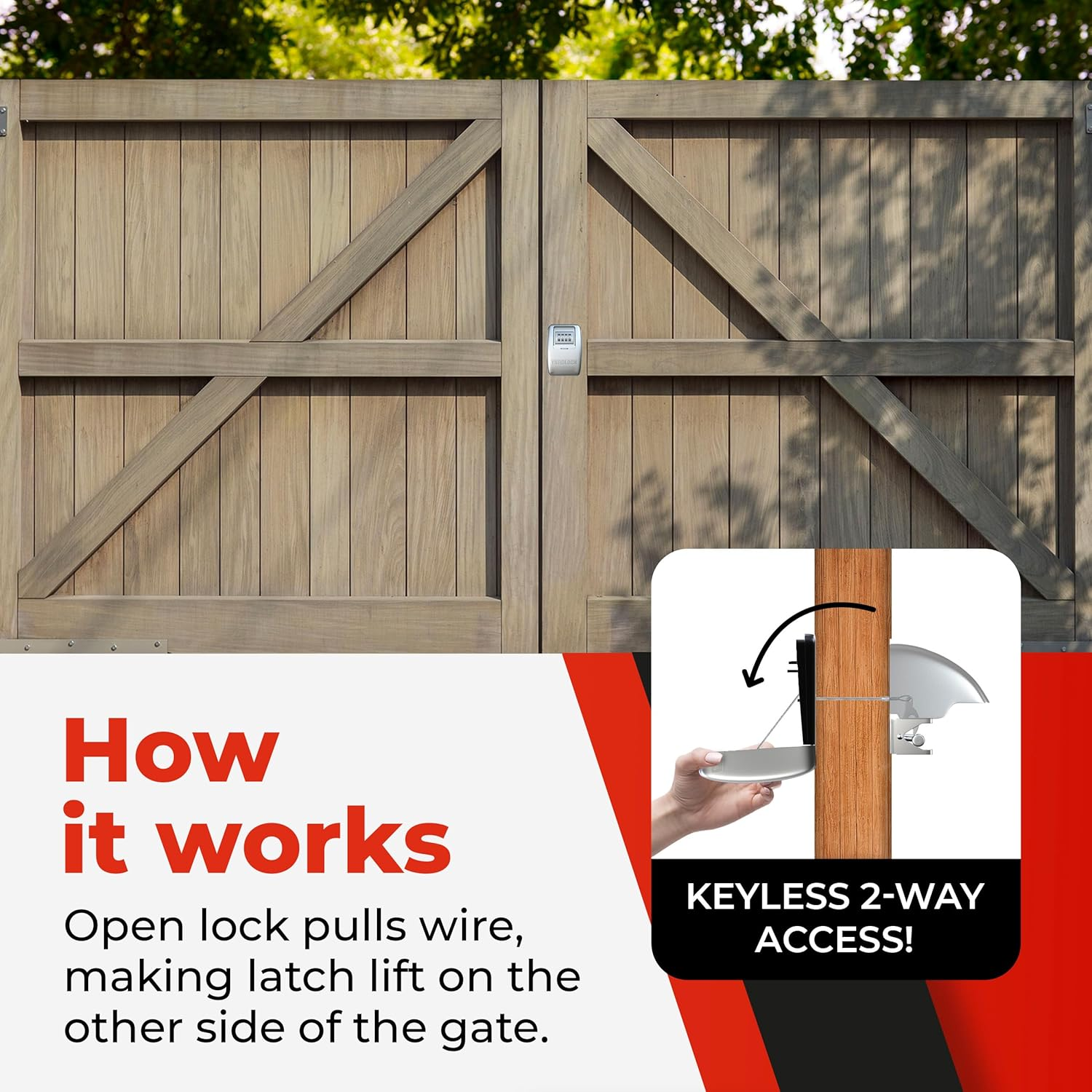 Keyless Gate Lock &ndash; Secure Fence Lock and Latch &ndash; Strong Durable System XLS &ndash; Heavy Duty &ndash; 1-Pack image number 3