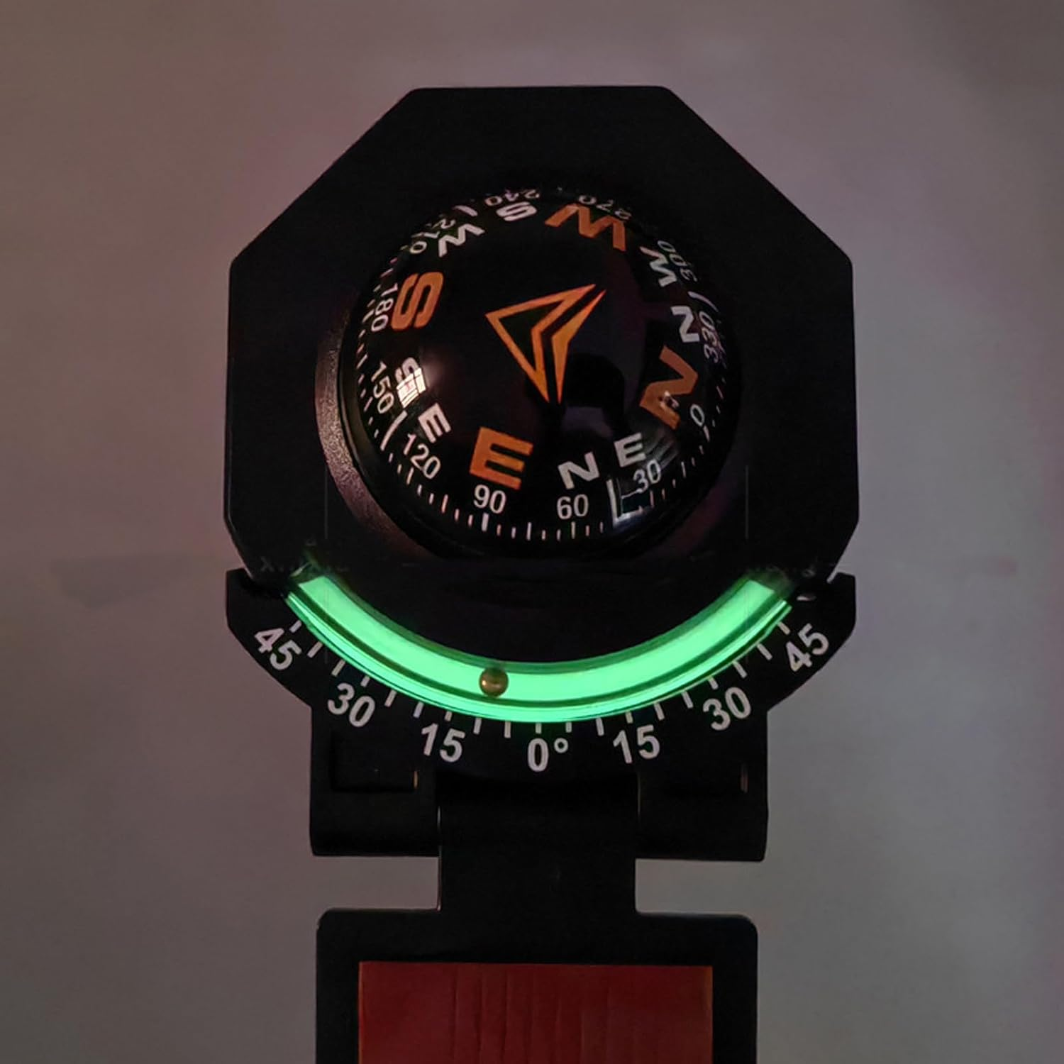 Binaryabc Car Compass,Vehicle Compass with Slope Meter,Automotive Compass Ball,Car Dashboard Accessories,Universal Compass for Car Boat Truck image number 2