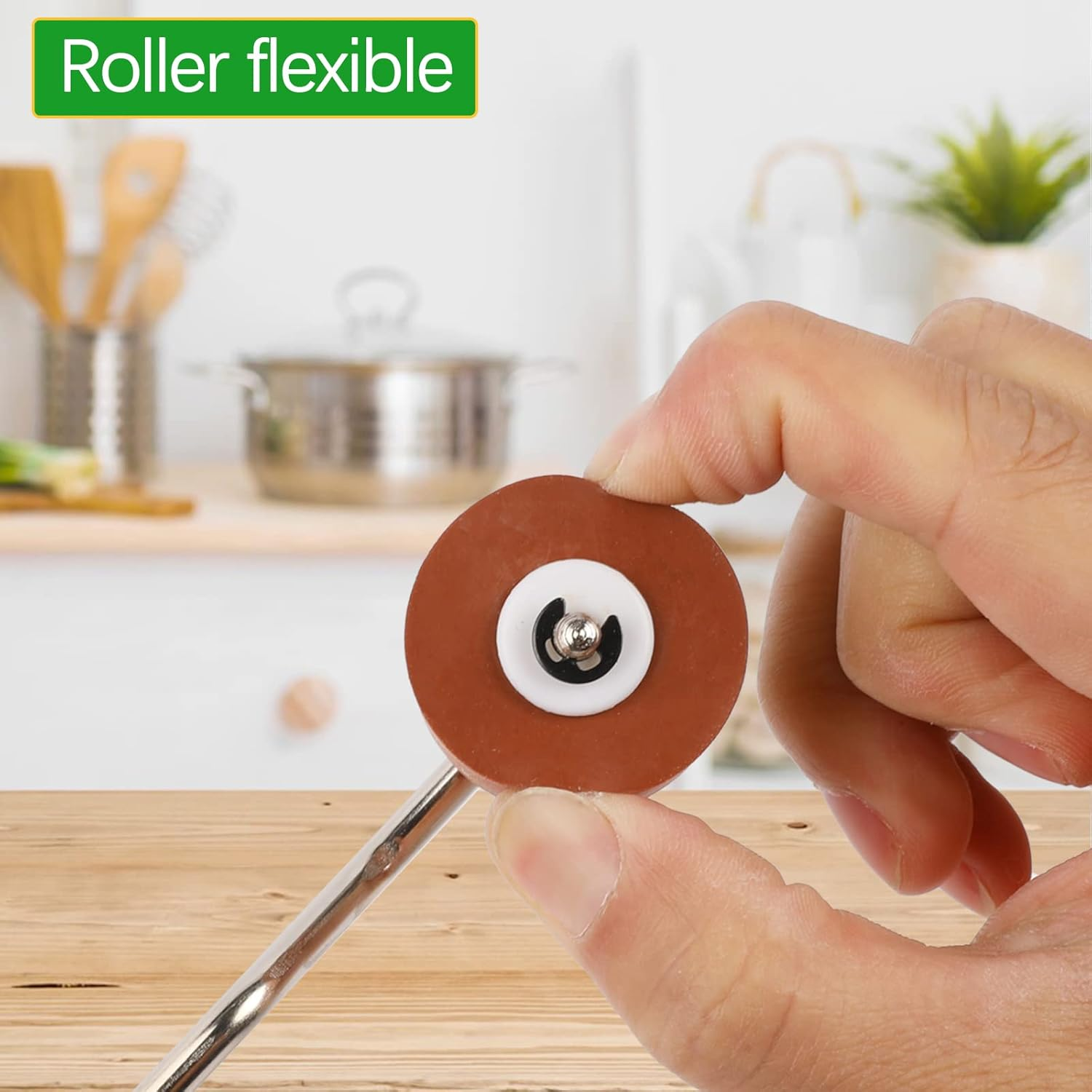 Rubber Brayer Roller for Crafting, Brayer Roller for Printmaking, Craft Stamping Brayers Roller for anti Skid Tape Construction Tools, Print, Wallpapers and Scrapbooks(0.8") image number 3