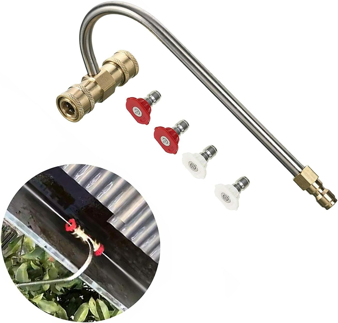 Perfeclan Tool Curve Pressure Washer Gutter Cleaning Attachment For image number 6