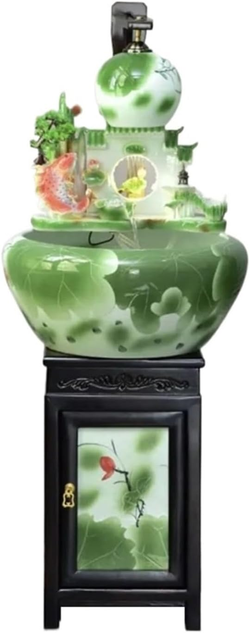 Outdoor Fountain Ceramic Circulating Water Fountain Fish Tank, Living Room Courtyard New Chinese Floor Decoration image number 6