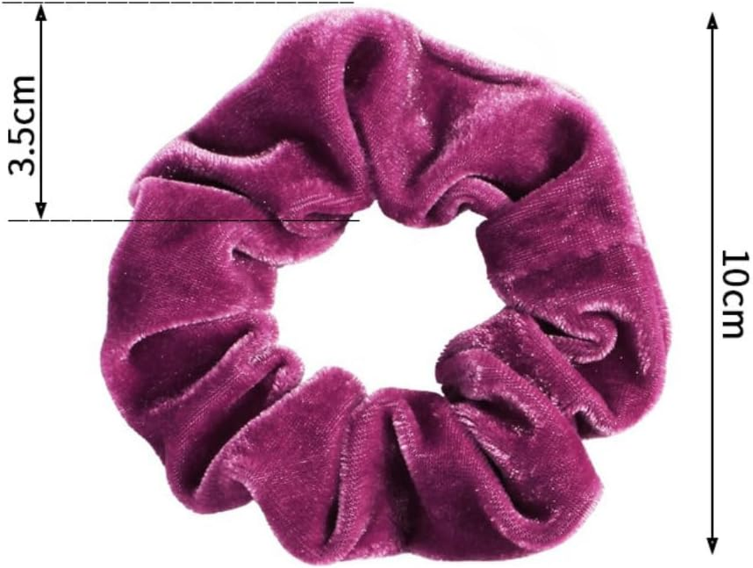 Pack of 5 Velvet Scrunchies Hair Bobbles for Women, Elastic Thick Bands, Hair Rings, Hair Accessories, Ponytail Holder, Hair Ring of the Colon for Girls Women, Milky White