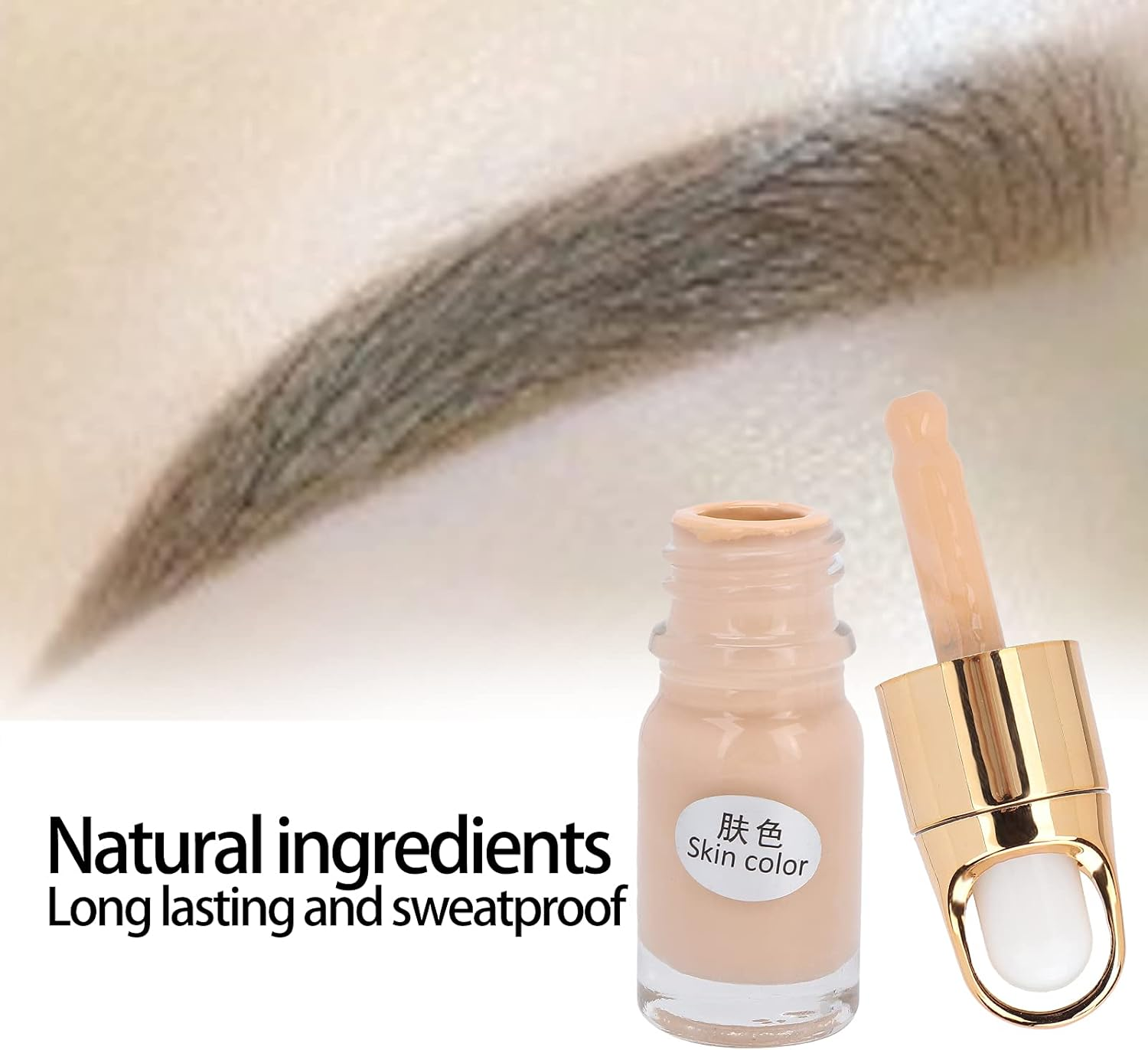 Professional 5Ml Microblading Pigment, Permanent Makeup Tattoo Ink Pigment Tattoo Manual Pen Tattoo Machine for Eyebrow Microblading Correcting Tattoo Ink [Skin Color]