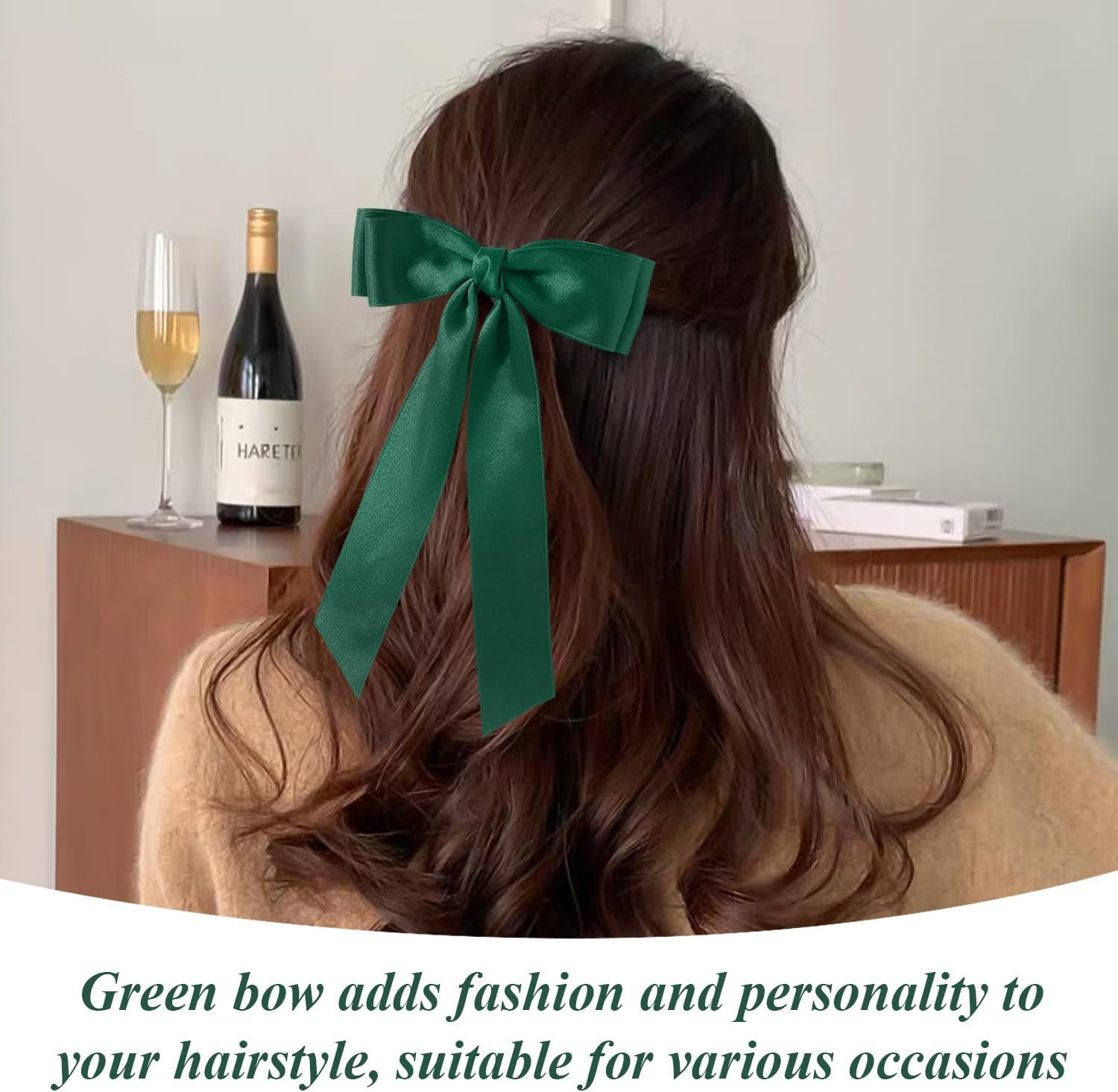 3 Bow Hair Clips, 10 Hair Clips, Personality Green Duck Bill Clips, Women Fashion Hair Accessories, Decorations for Clothing, Hairstyle.