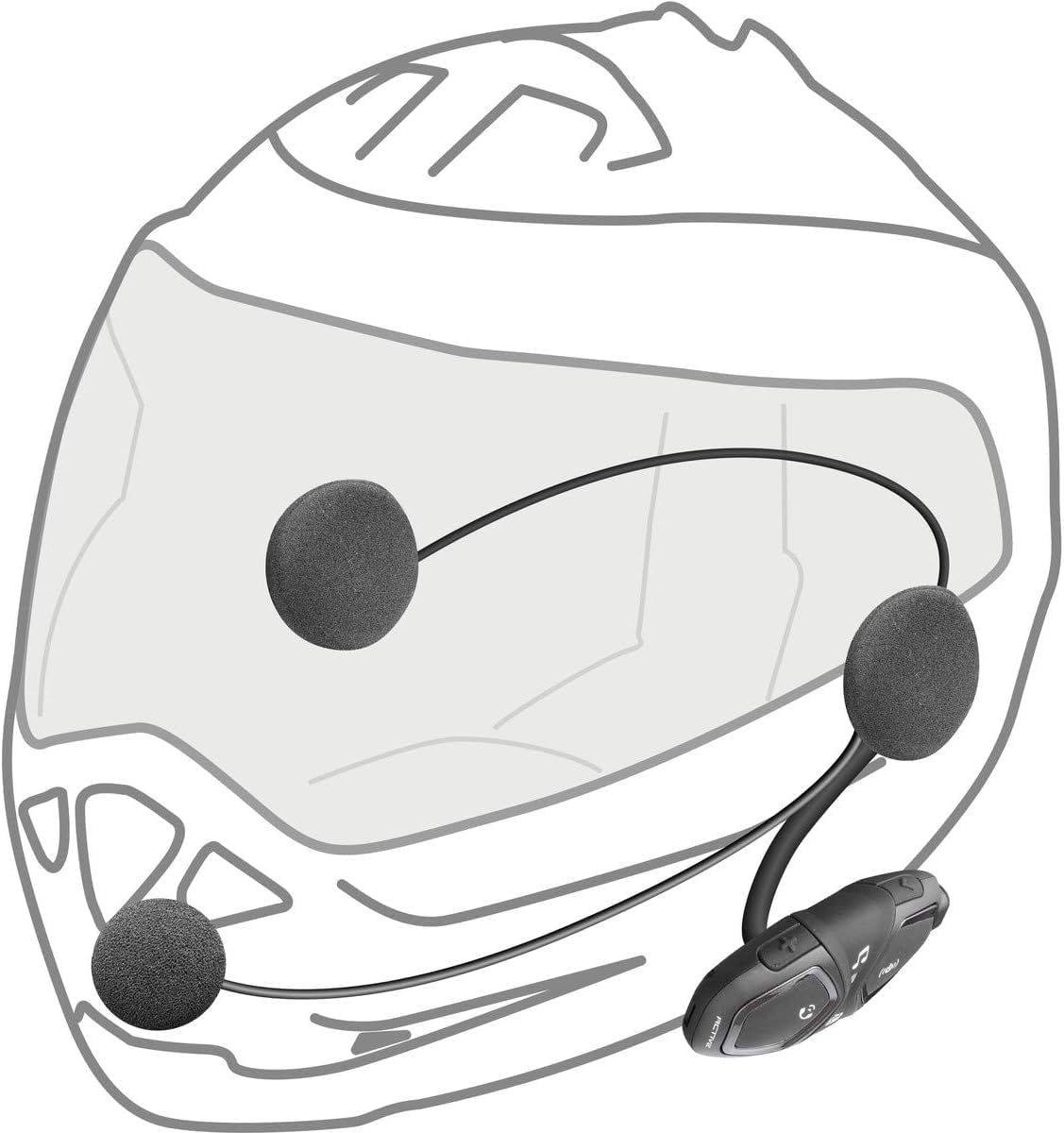 INTERPHONE Active HD Dual Intercom for Motorcycle Helmet High Playback 40Mm 4 Motorcyclists Distance Max 1Km Autonomy 15 Hours Radio GPS TFT Waterproof IPX67 image number 2