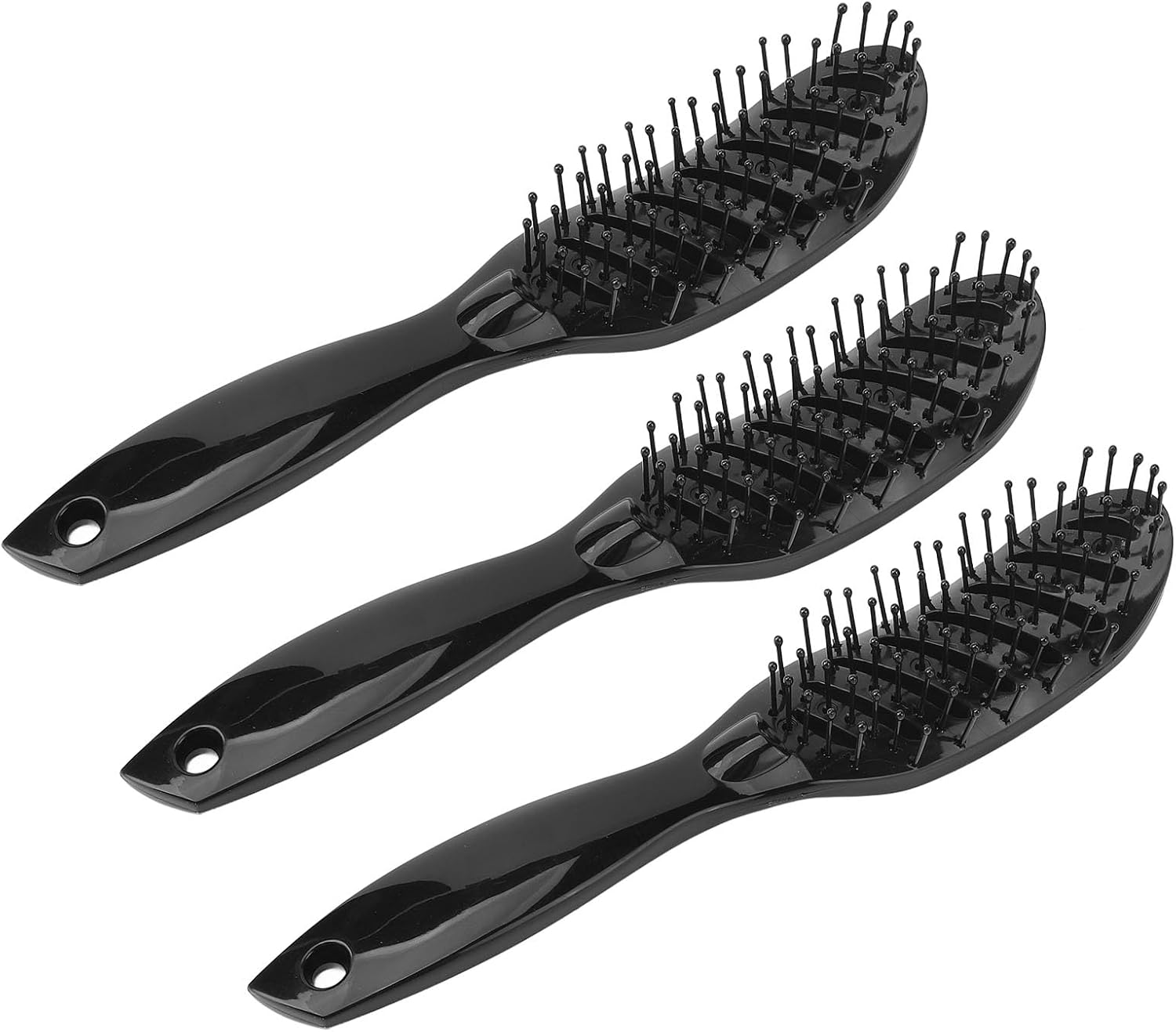 Detangling Hairbrush, 3 Pieces Men 9 Rows Hair Brush for Home image number 5