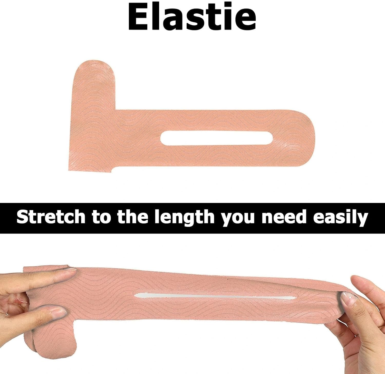 Knee Tapes, 10 Precut Kinesiology Tape Skin-Friendly, Waterproof & Breathable Physio Tape for Knee Support, Joint & Muscle Pain Relief (Skin) - Black image number 4