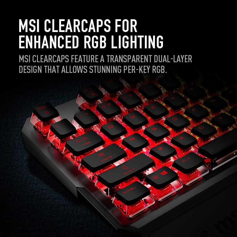 MSI Vigor GK71 Sonic US Mechanical RGB Gaming Keyboard Sonic Red Switches image number 3