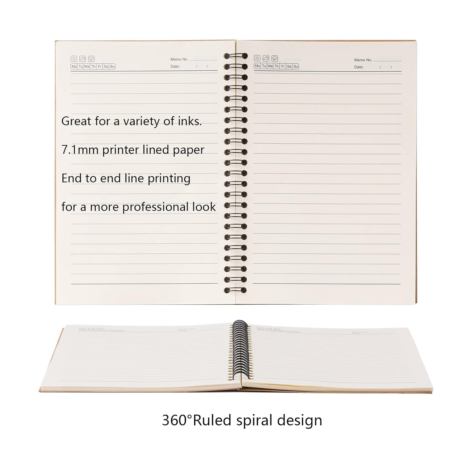 48 Pack A5 Spiral Notebook College Ruled Spiral Notebook Bulk Inches Hardcover Kraft Notebooks Lined Travel Writing Notebooks Journal Notepad for Office School Supplies, 100 Pages, 8.3 X 5.5 Inches