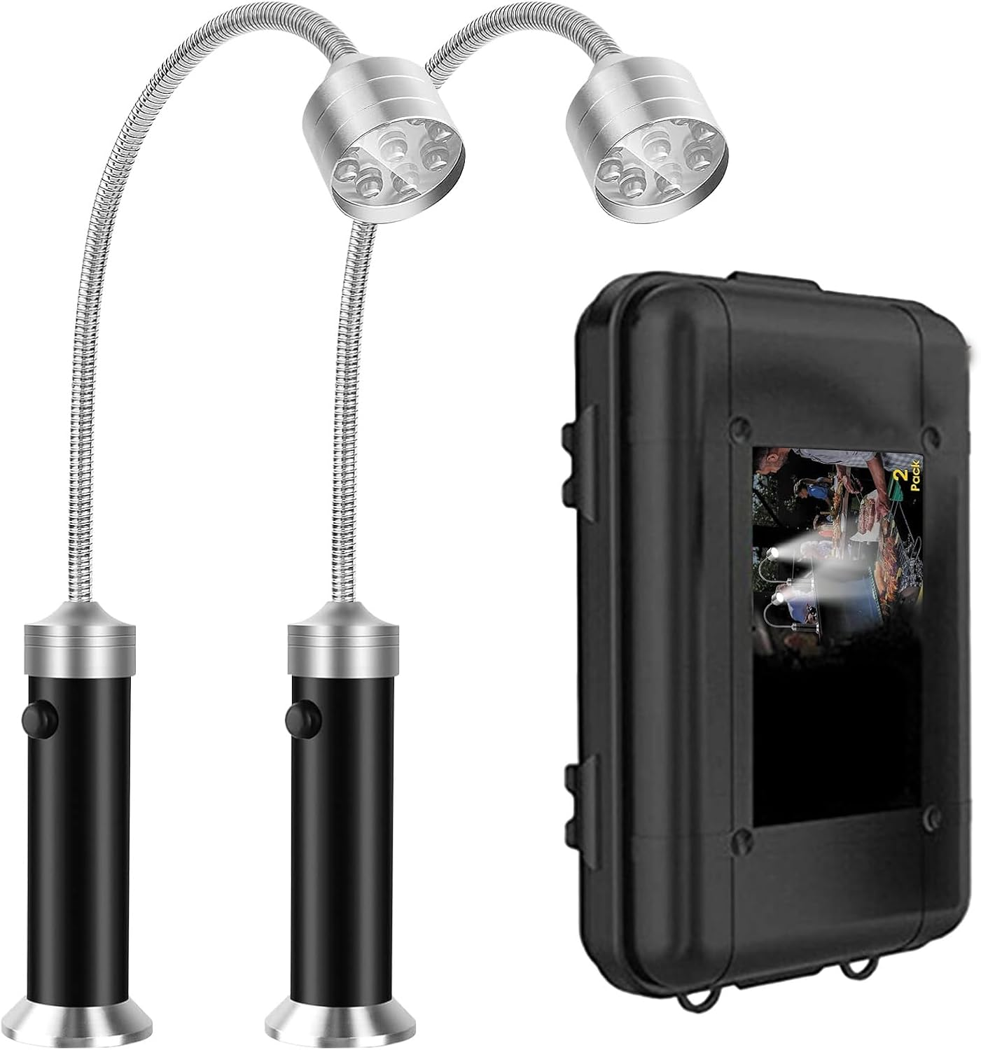 Magnetic Barbecue Grill Light - 2 Pack LED BBQ Light, 360&deg; Flexible Gooseneck, Ultra-Bright, Weather Resistant, Adjustable for Gas/Charcoal/Electric Grills image number 5