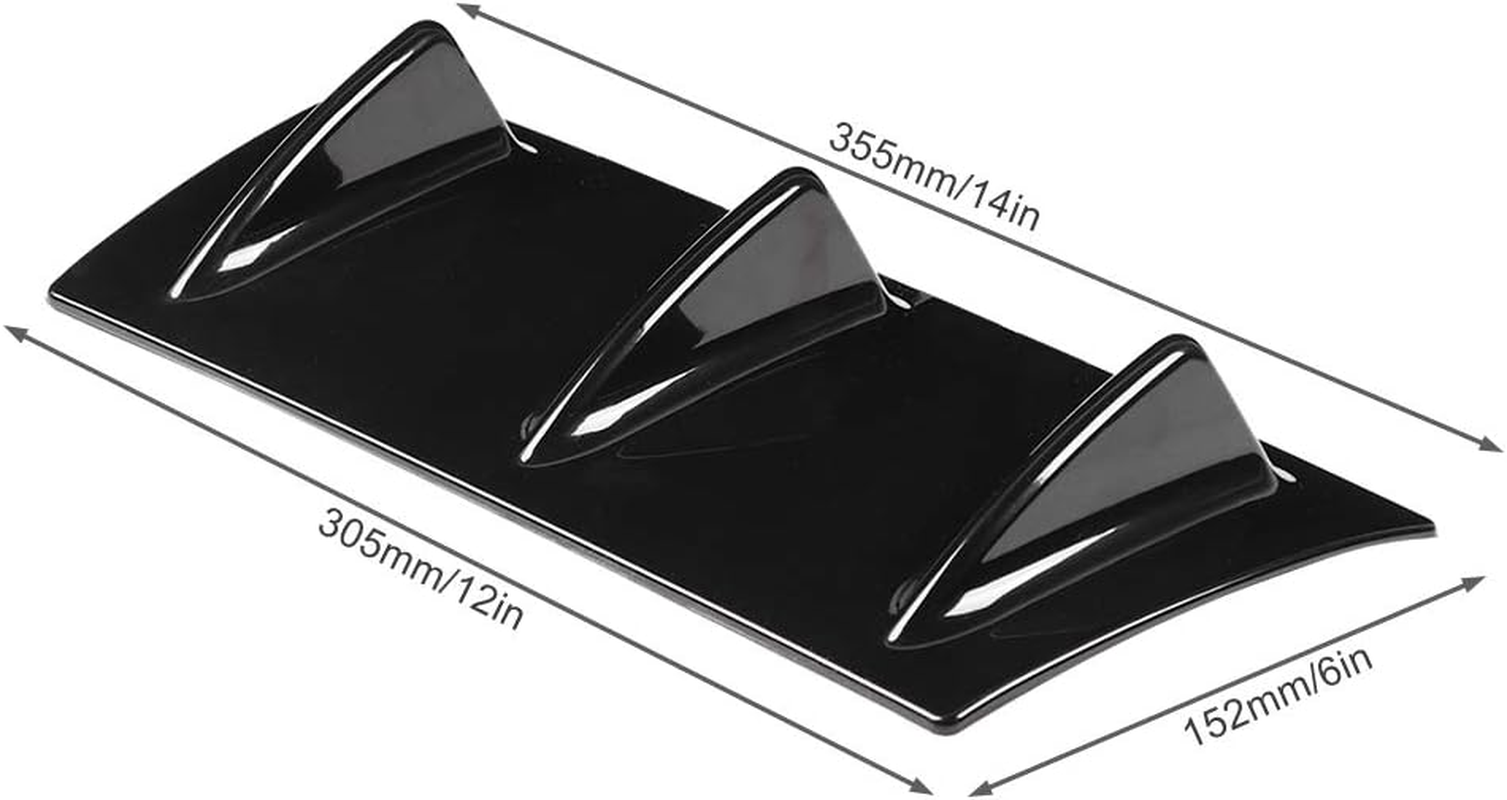 Universal Car Rear Bumper Fin Diffuser with Double-Sided Tape for Enhanced Aerodynamic Performance and (S 3Cm / 1.2In) image number 5