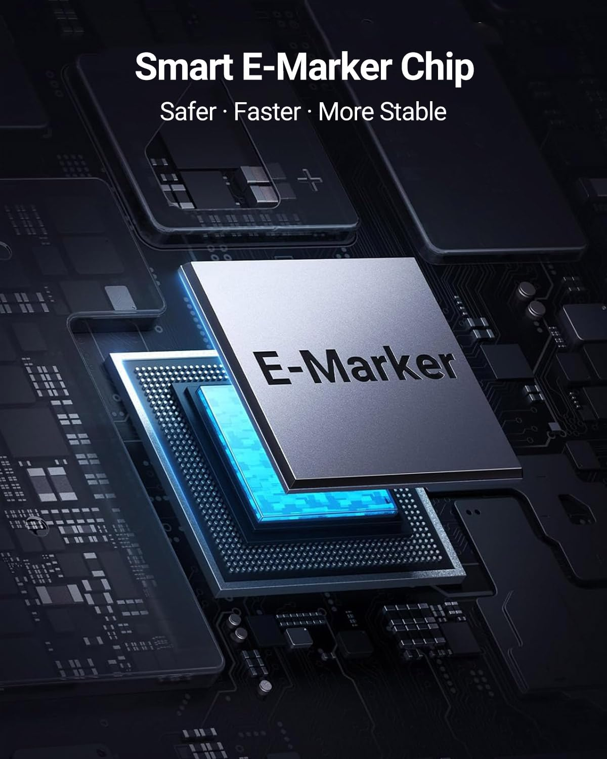 Azhizco USB 4 Cable for Thunderbolt 4 Cable 0.3M, 240W Fast Charging 40Gbps Data Sync, 8K/ 5K 60Hz Display Cable, Short USB C Cable Thunderbolt Cable for SSD Docking Hub Macbook Ipad Iphone 17 Pro Max - Usb C To C 240W Grey image number 5