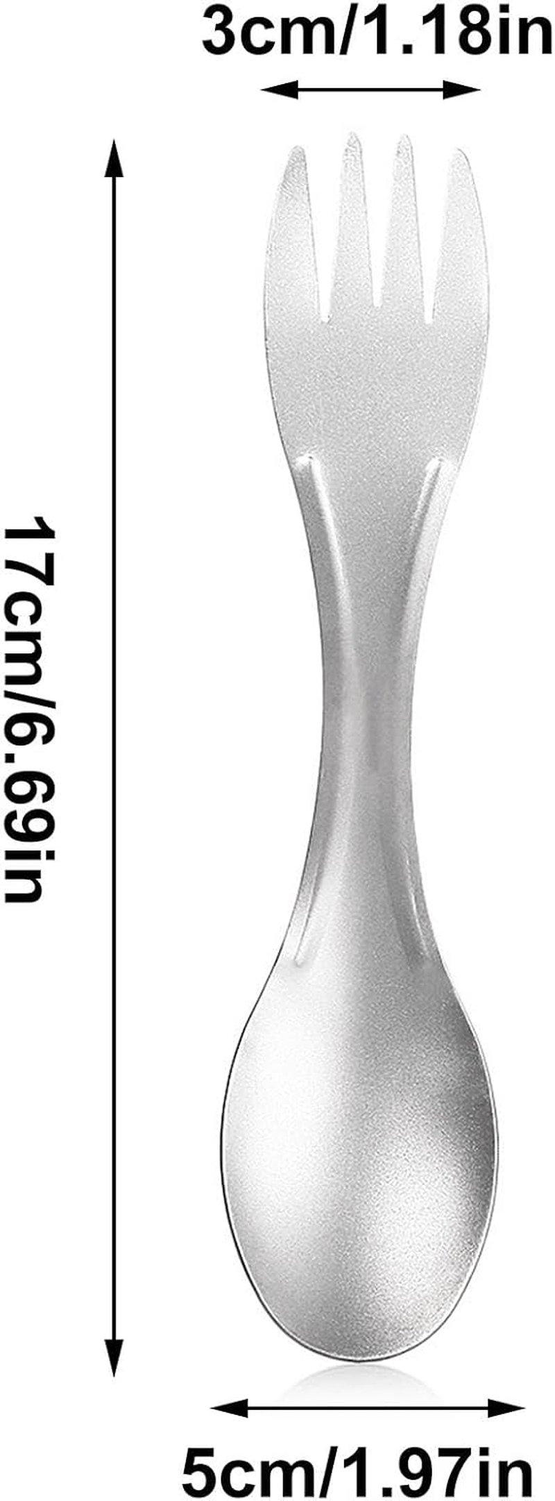 Camping Spork - 2-In-1 Storage, Fork, Spoon, Combined Ultralight Camping Utensils, Outdoor Spork, Environmentally Friendly Spork, Ultralight Camping Equipment for Hiking and Outdoors image number 5