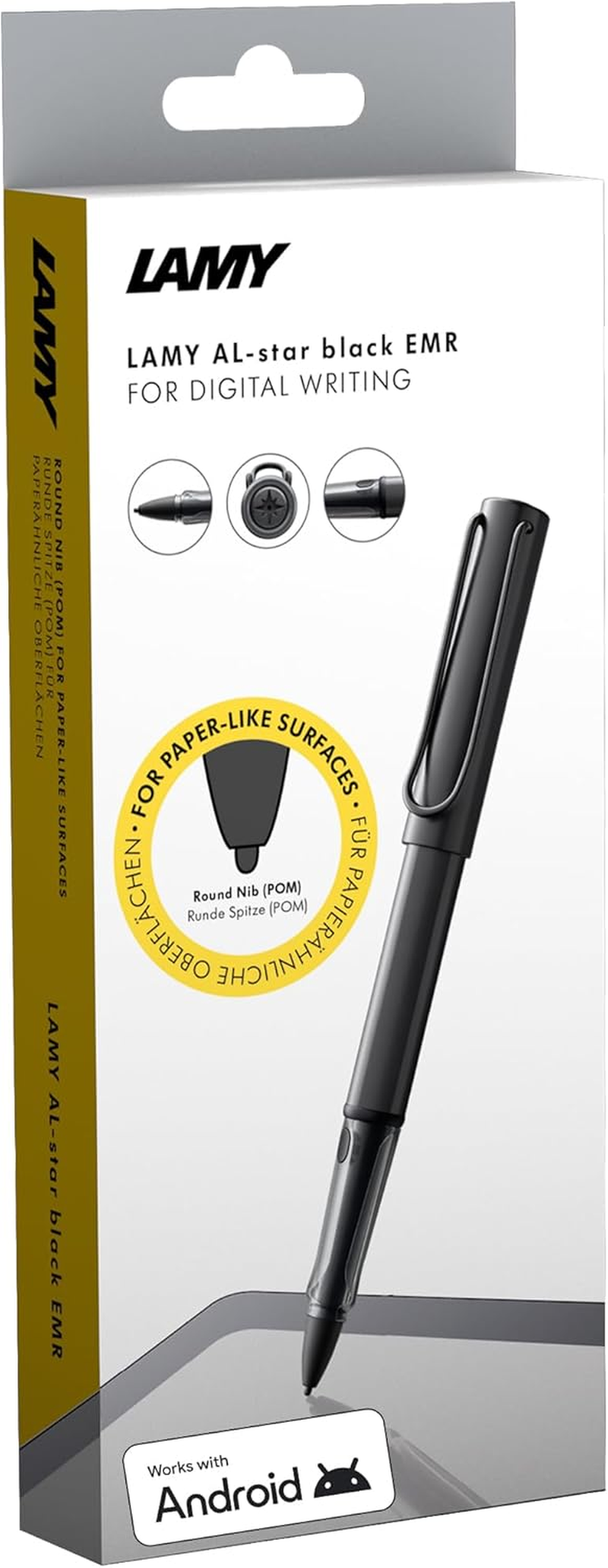 LAMY Lx EMR Palladium (PC/EL Tip) - Stylus Pen Touch Screen Pen for Many Android Devices - Ergonomic Grip - Precise Writing & Drawing on Digital Media - with Function Button image number 2
