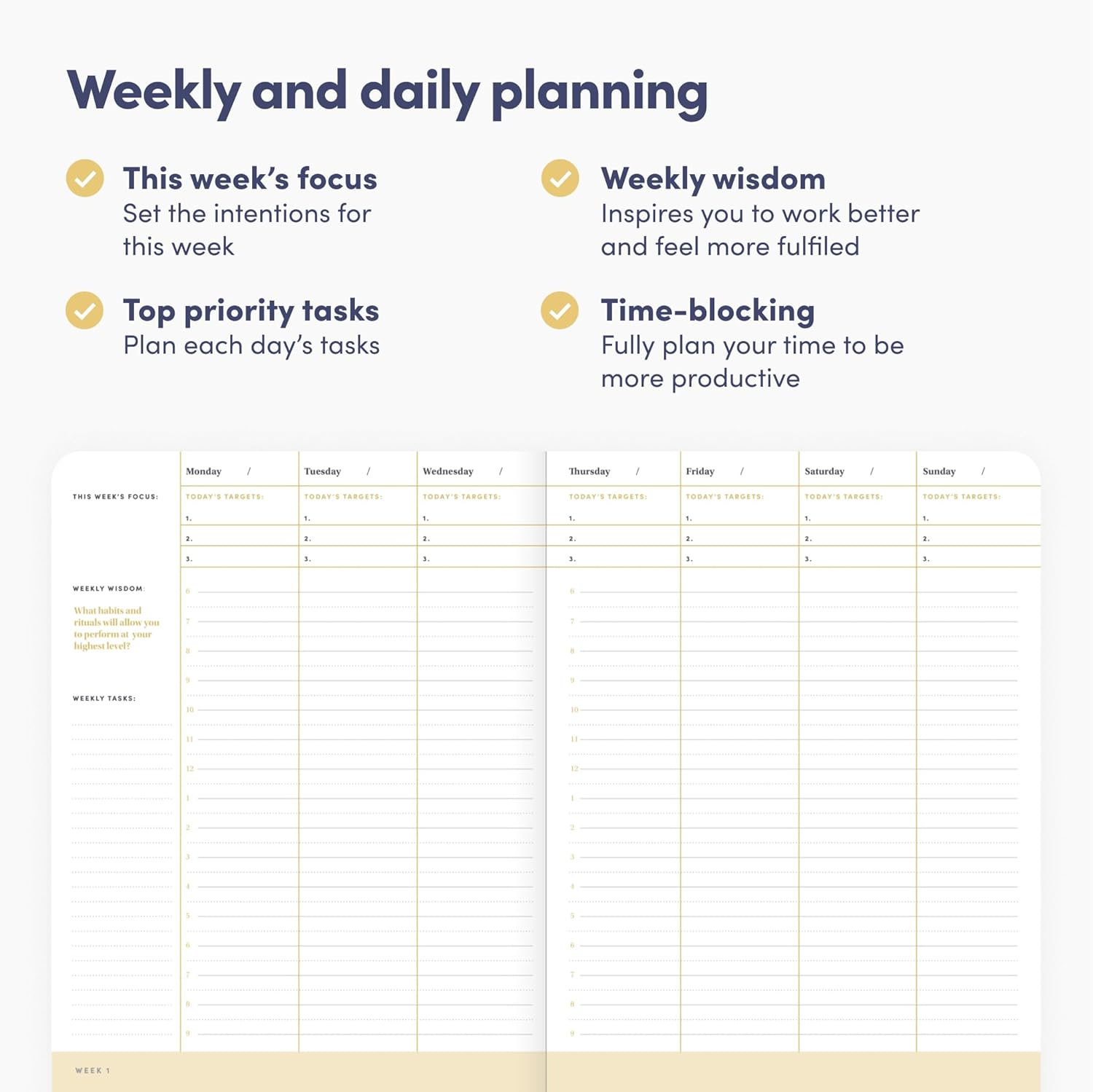 Bestself Daily Planner - 6-Month Undated Planner for Organization and Planning; Ideal Planner for Students, Schools, Colleges, Working Professionals - Mist image number 7