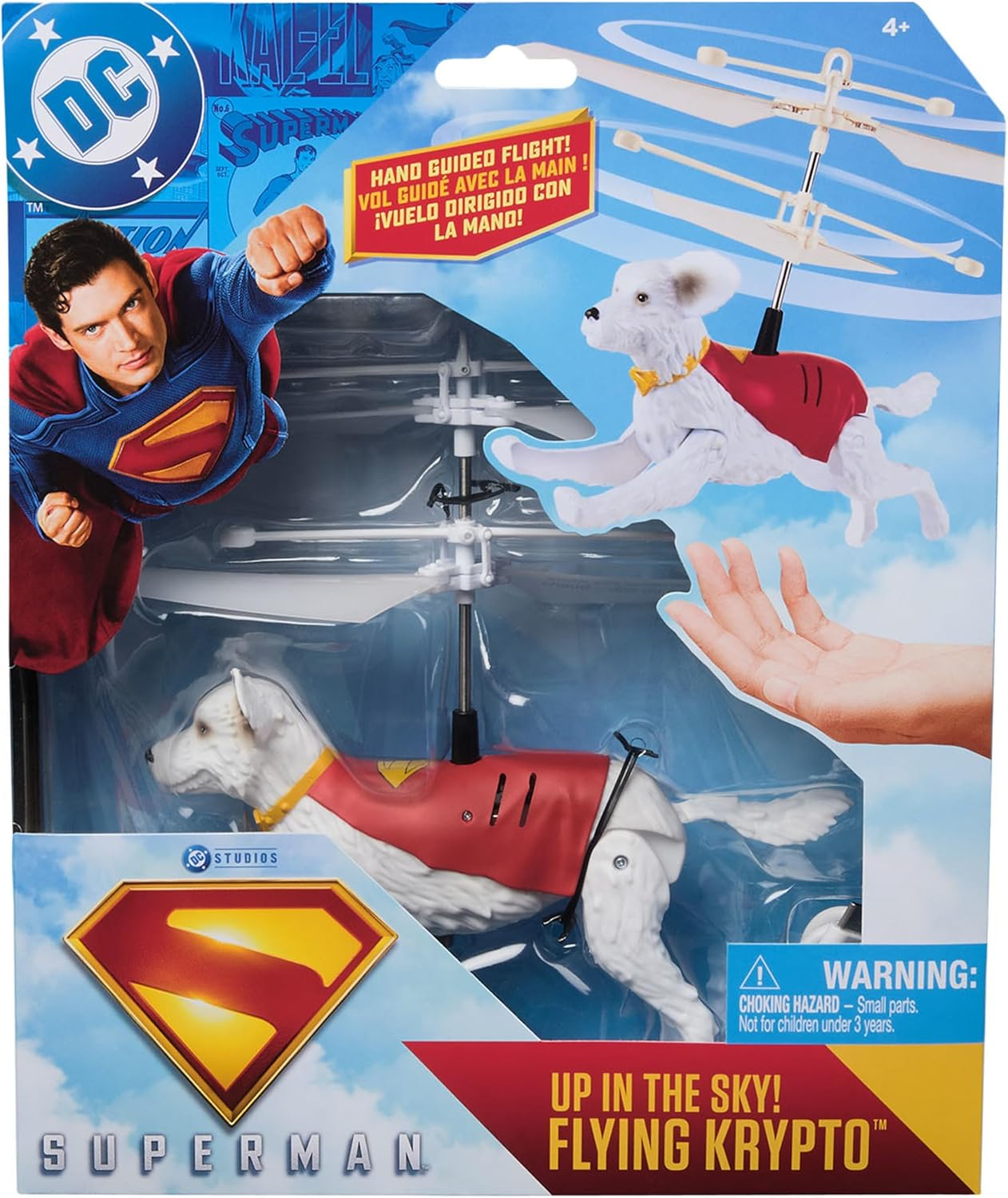 DC Comics, Superman up in the Sky! Flying Krypto, RC Toys and Remote Control Toys for Kids, 19-Cm Hovering Superdog, for Ages 4 and Up image number 4