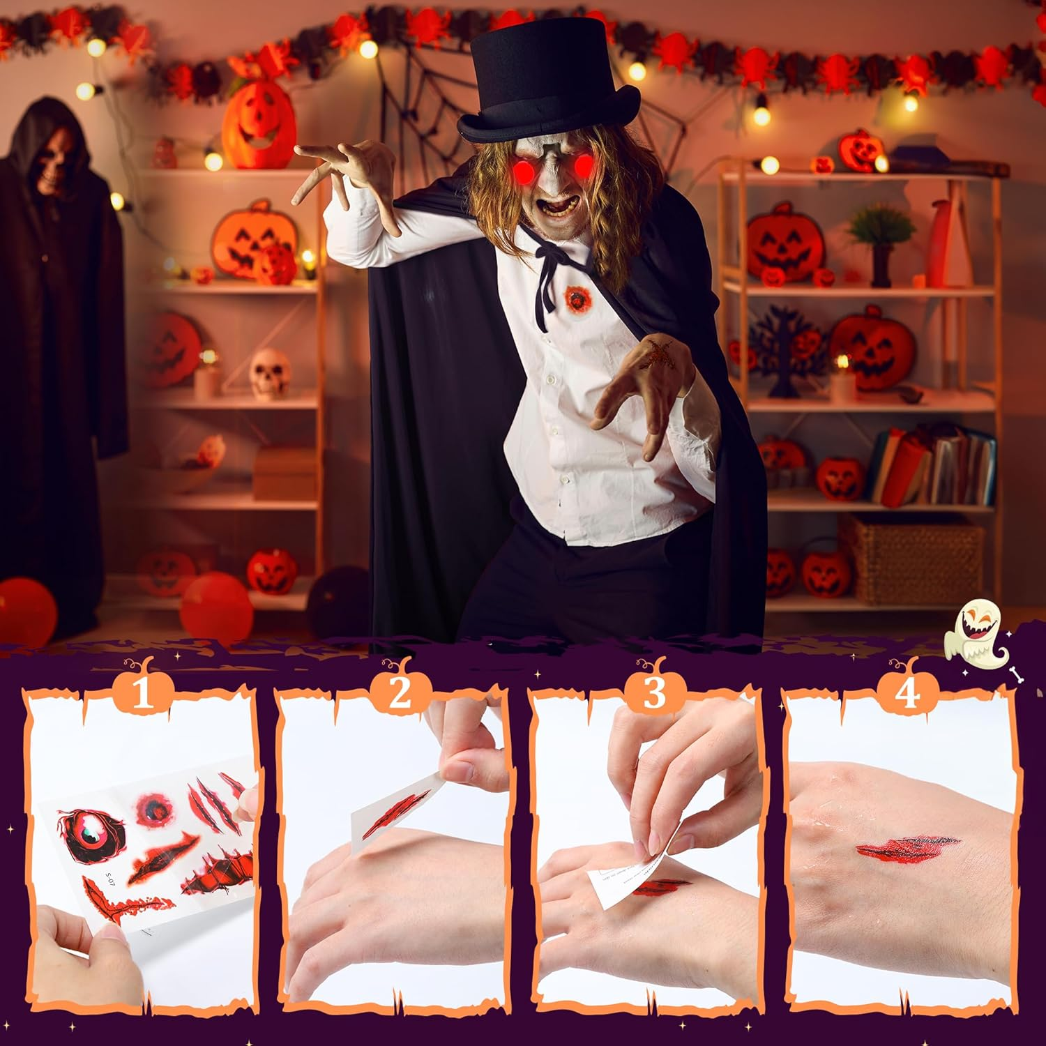 Skirfy Halloween Costumes,Glow in the Dark Cosplay Costumes image number 1