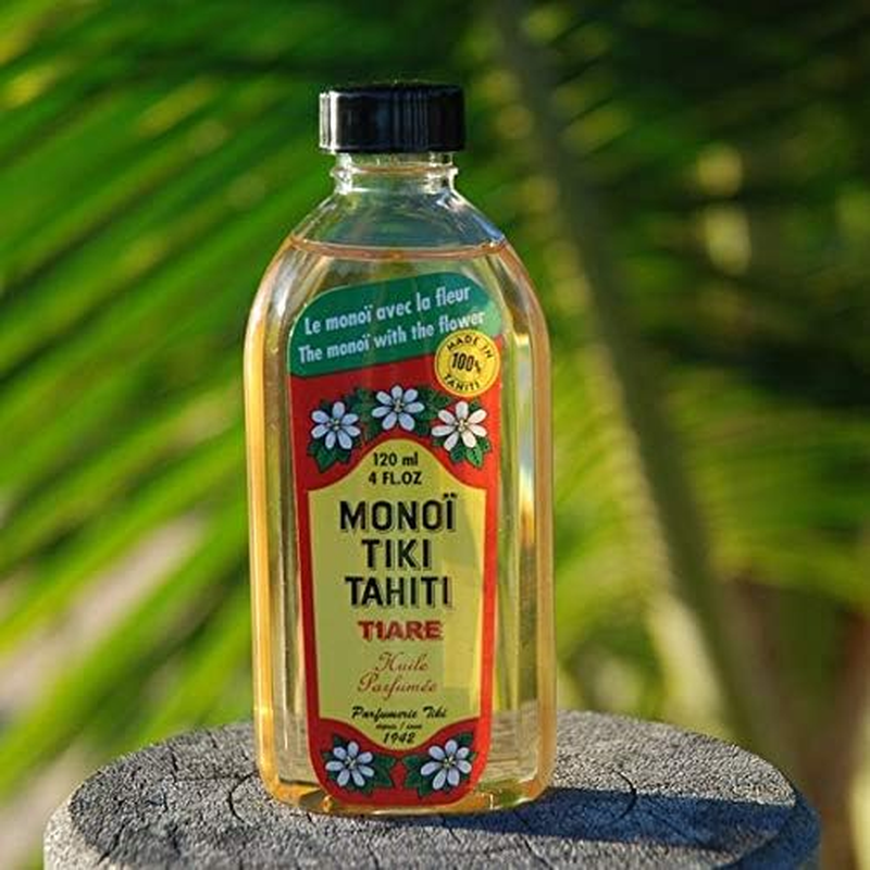 Monoi Tiare Tahiti Tiare Gardenia Coconut Oil (Pack of 2), Scented with Fresh Handpicked Tiare Flowers, 100% Made in Tahiti, 4 Fl. Oz. image number 1