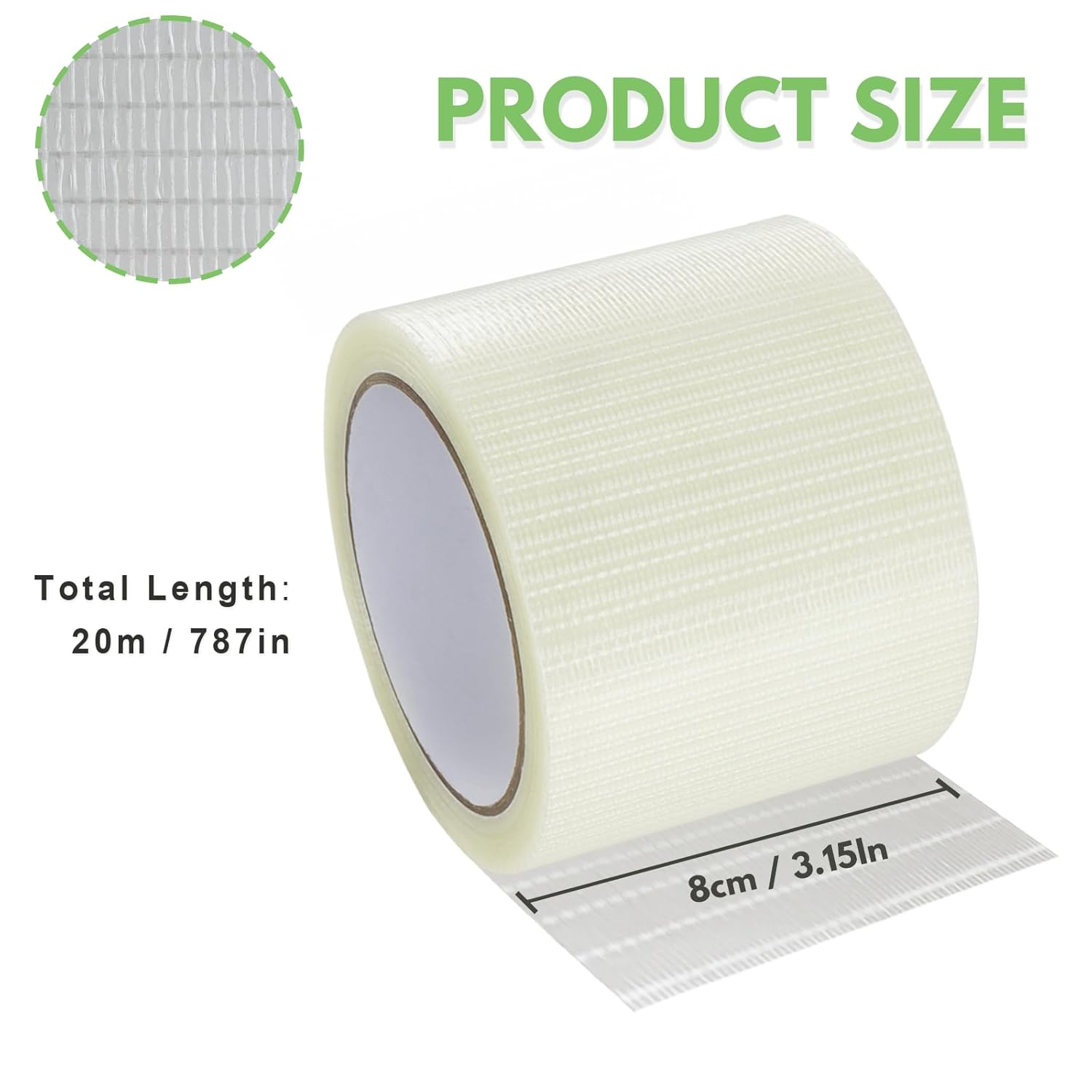 ZTOWOTO RV Awning Repair Tape, Waterproof Sail Tape Tear Resistant, Canvas Repair Tape for Canvas, Boat Cover, Sail, Tarp Repair (Width-8Cm) image number 1