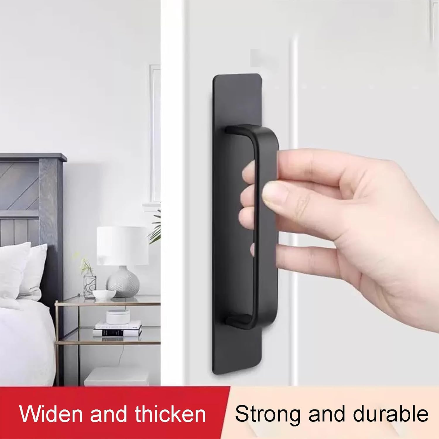 2 Pack Aluminum Alloy Barn Door Handles - 5.79In Cabinet Door Handle with Screws,Indoor/Outdoor Use for Sliding Doors, Cabinets, Wardrobes image number 6