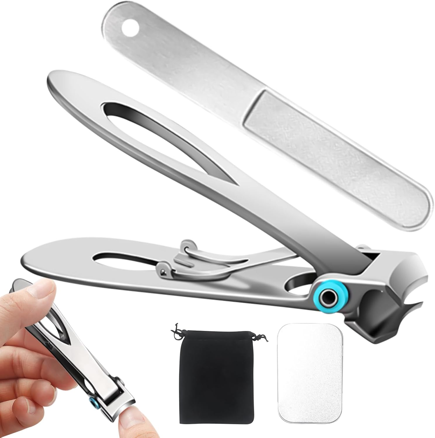 Vgvgaj Fingernail Trimmer Set | Professional Stainless Steel Fingernail Trimmer Kit,Anti-Splash Toenail Cutter Kit for Coworkers Teens Youth Son Friends Wife Girls