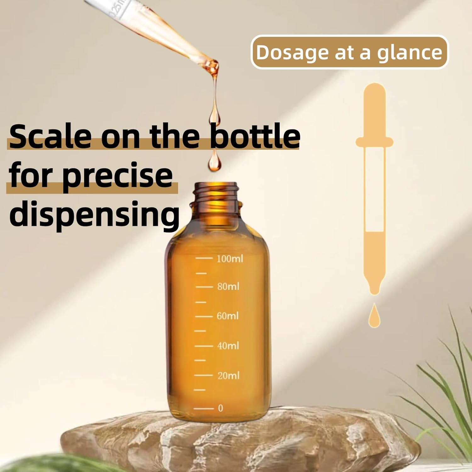 2 X 100Ml Dropper Bottle Clear Glass Dropper Bottle with Droper Pipettes, Refillable Sample Dropperbottles with Funnel and Label for Essential Oil Blending, Perfumery (Amber, 2X100ML) - Amber image number 5