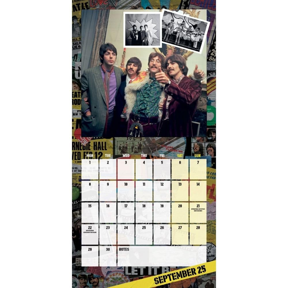 Official the Beatles Square Calendar 2025