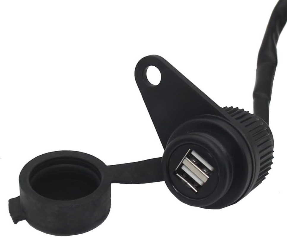 Motorcycle USB Charging Socket Modified USB Chargers Adapter with Dual 5V/2A Port Waterproof Cover Replacement for MT-09 SP MT07 XSR700 image number 5