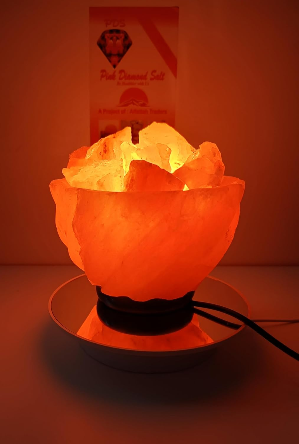 4-5 KG Himalayan Premium Dragon Fire Bowl Salt Lamp 100% Authentic, Beautifully Hand Crafted Dragon Fire Bowl Salt Lamp Comes with Complete Electric Fitting image number 4