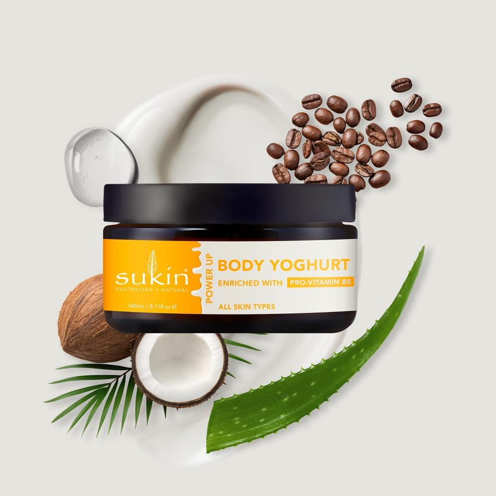Sukin Moody Body Yoghurt 240Ml Coffee Bean & Vanilla, Natural Hydrating Lotion with Provitamin B5, Australian Made & Owned, Vegan, Cruelty-Free image number 1