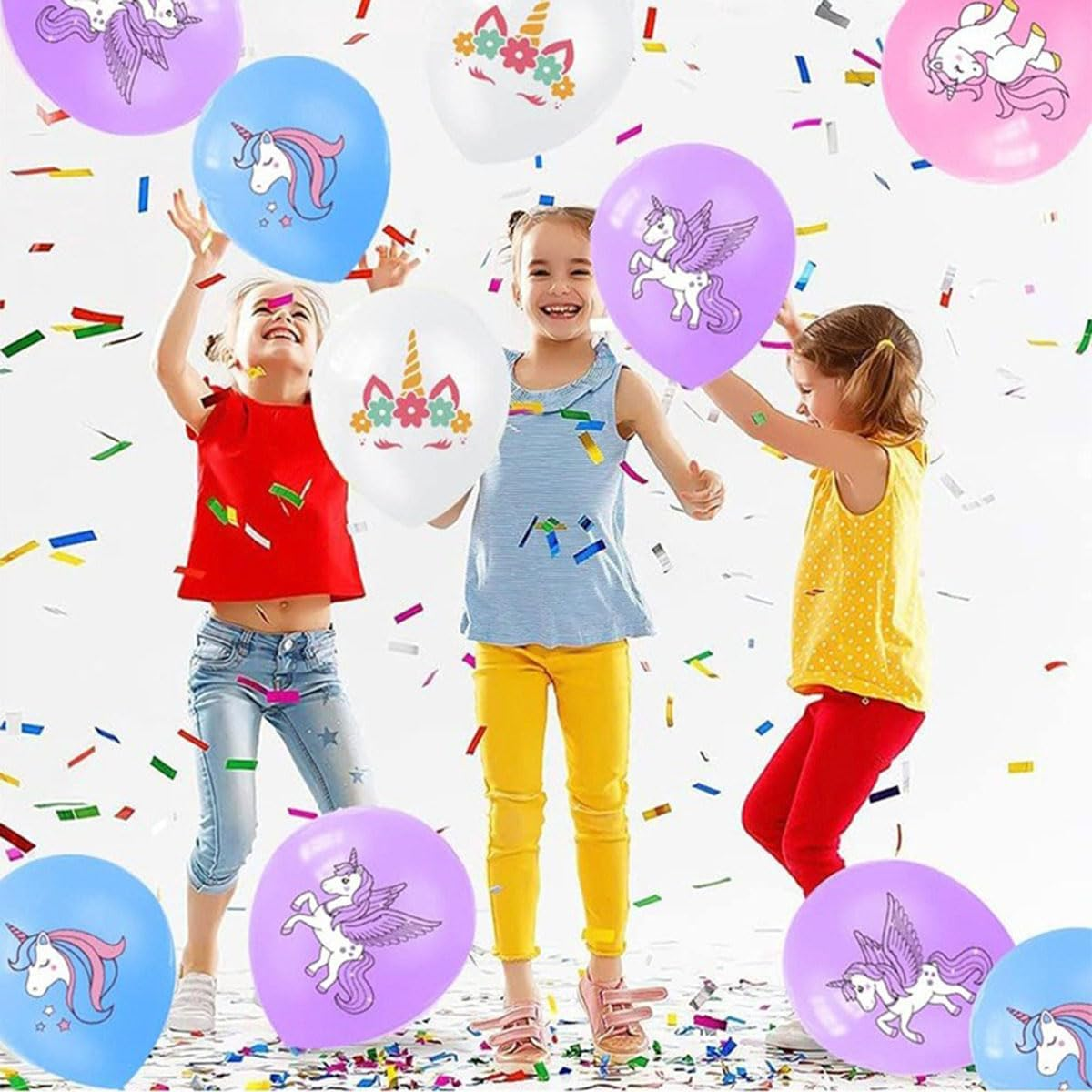 40Pcs/Pack Unicorn Latex Balloons Unicorn Birthday Party Decorations Purple Pink Blue Balloons Supplies for Girls Birthday Party Unicorn Theme Decor (Unicorn) image number 4
