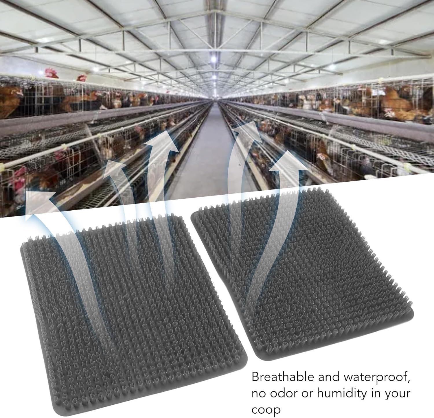 Chicken Nesting Pads, 6 Pcs Chicken Coop Mats, Washable Plastic Nesting Box Liners, Duck, Chicken Coop Accessories, Chicken Bedding for Coops Poultry Laying Eggs Protecting (Gray) image number 5