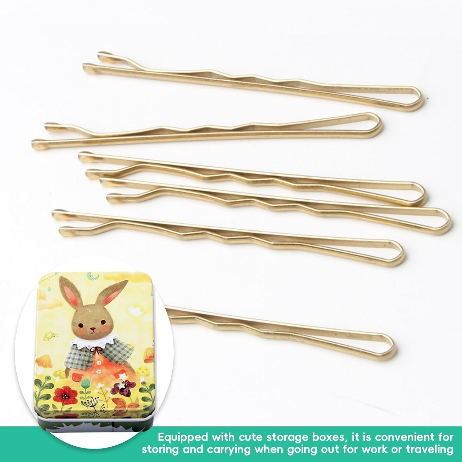 Xlihdzum Mini Bobby Pins Blonde - with Cute Case, 200 Pcs 3.51Cm(1.38 In), Premium Gold Hair Pins for Kids, Girls and Women, Great for All Hair Types, Perfect Hair Pins for Women Styling Needs