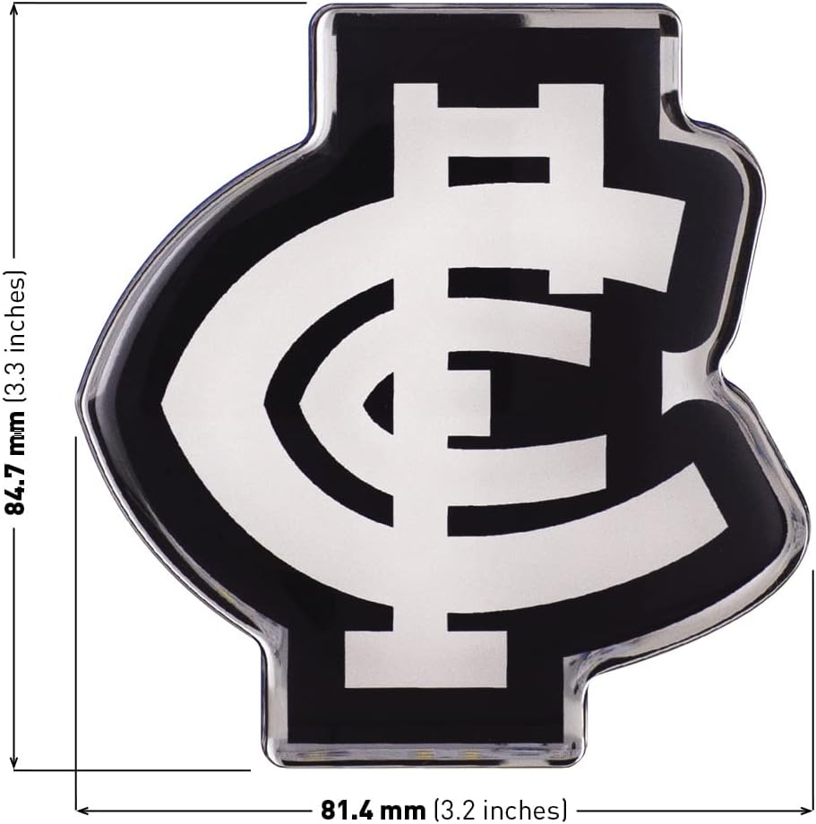 Fan Emblems Carlton Blues Lensed Chrome AFL Supporter Logo image number 3
