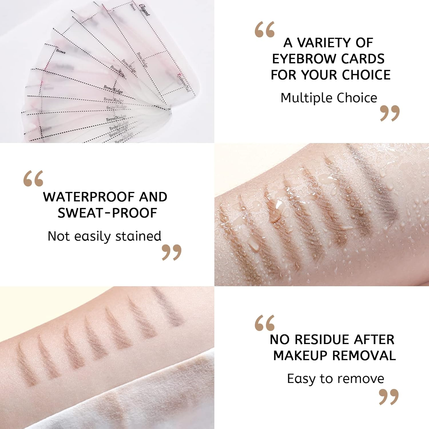 Ownest 6Pcs Pull Cord Peel-Off Eyebrow Pencil Tattoo Makeup and Microblading Supplies Set for Marking, Filling and Outlining, Waterproof and Durable Permanent Eyebrow Liner-Black - D-Light Brown image number 6