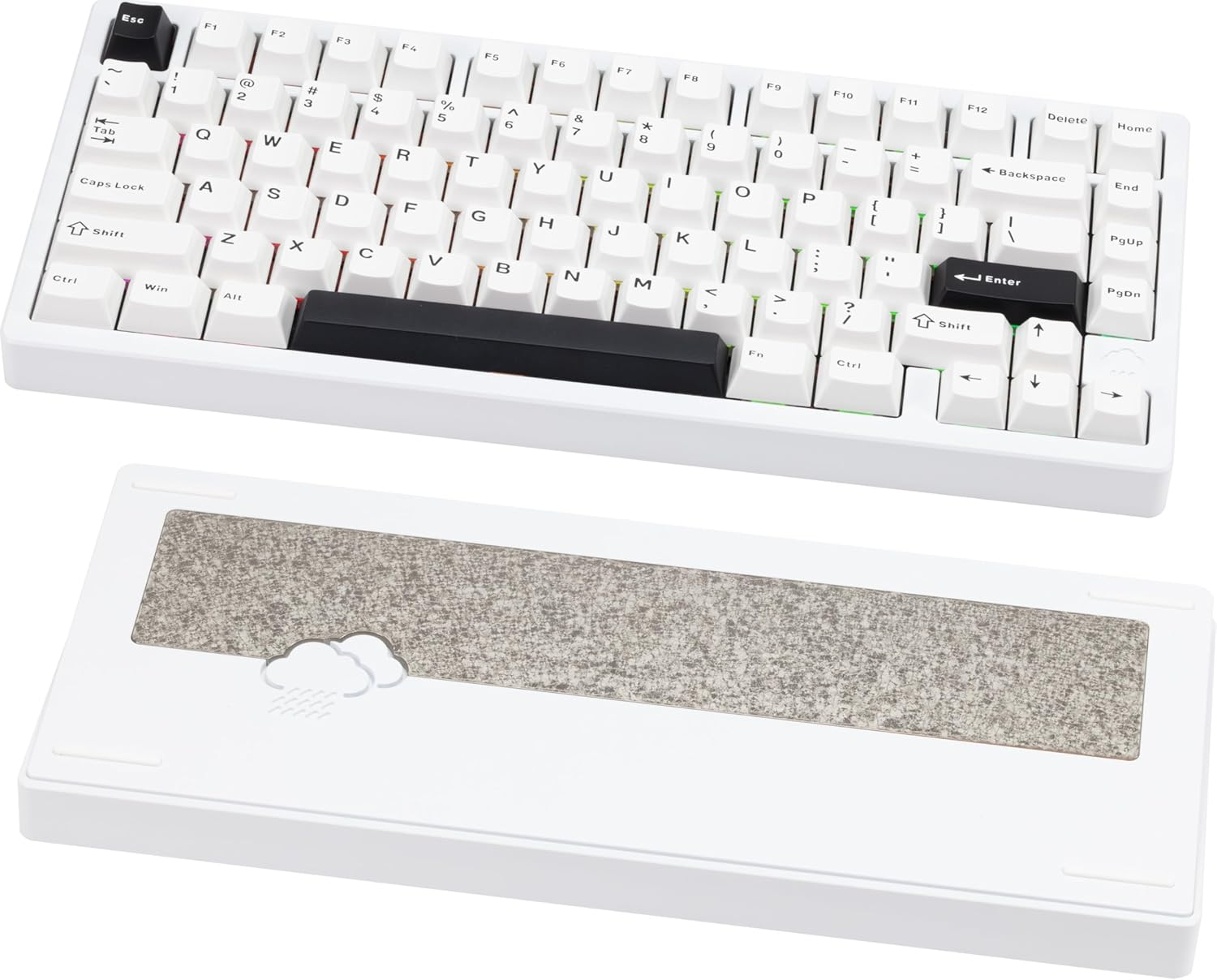 KEEBMONKEY WOBKEY Rainy 75 Aluminum HMX/JWK Switches Mechanical Keyboard with Superior Acoustics, Wired, BT, 2.4G Wireless Connectivity (Pro - Luna) image number 2