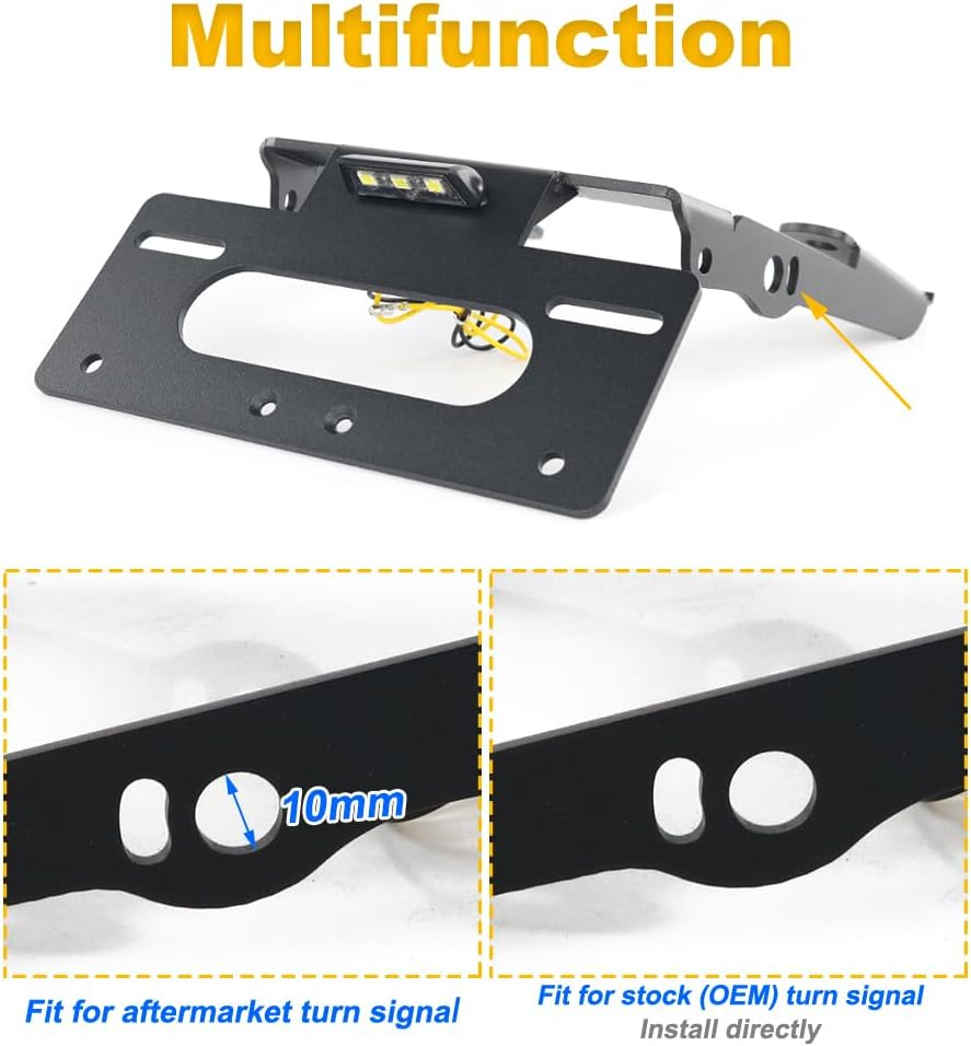 Motorcycle Fender Eliminator Compatible with Husqvarna Vitpilen/Svartpilen 401 2020-2023, Svartpilen 125/200/250 2020 2021 2022 2023 Tail Tidy image number 1