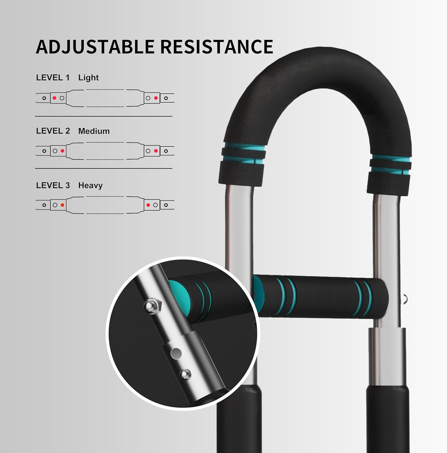 PROIRON Twister Arm Trainer, Adjustable Chest Workout Equipment Arm Strengthener for Men & Women, Portable Exerciser for Home Gym Travel Fitness - Black-Blue image number 2