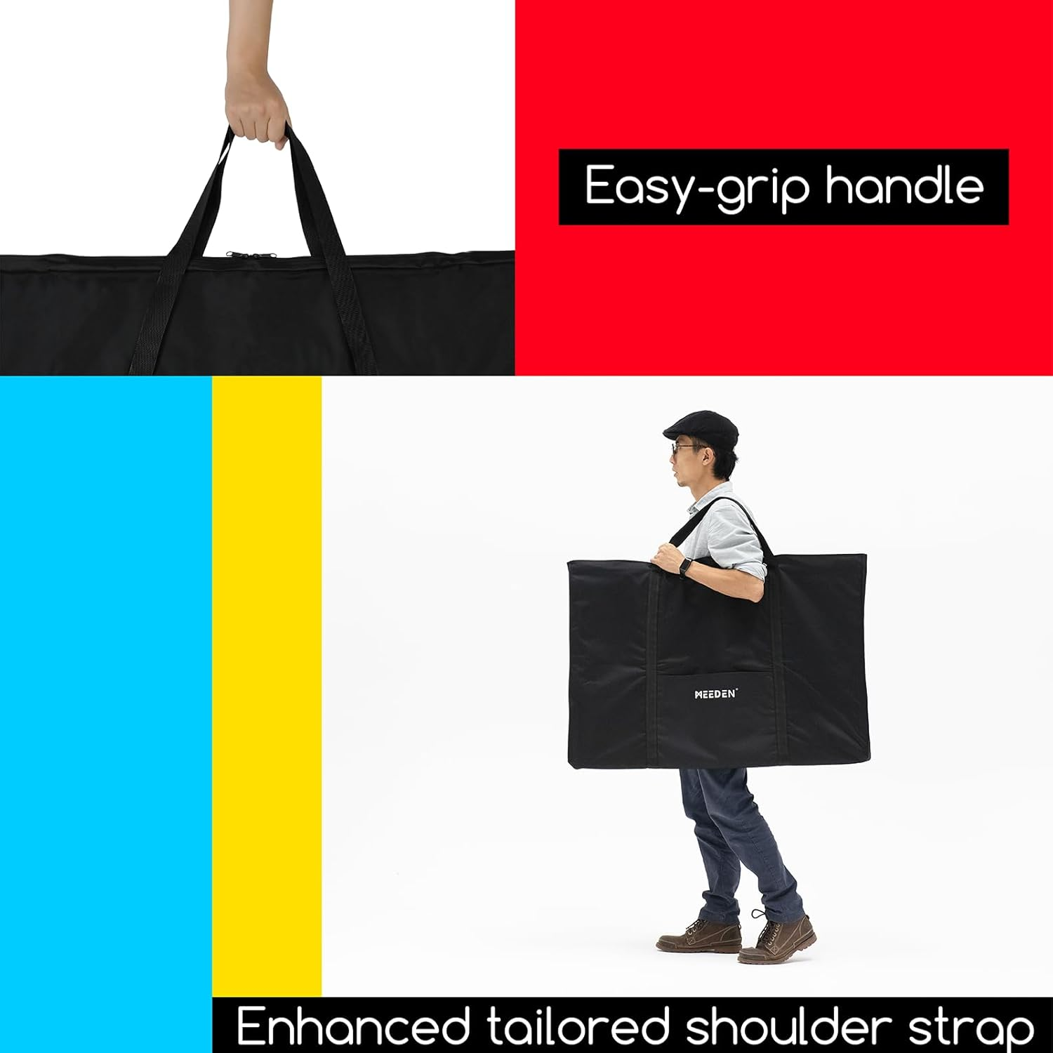 MEEDEN Art Portfolio Case 20"X 26"- Waterproof, 600D Oxford Cloth, Art Portfolio Bag Black, Portfolio Folder for Artwork for Artwork, Drawing, Canvas, Photography, Poster image number 5