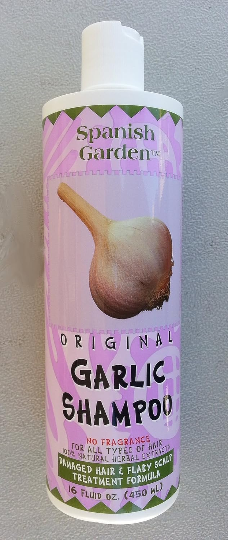 Original Garlic Shampoo by Spanish Garden 470Ml &