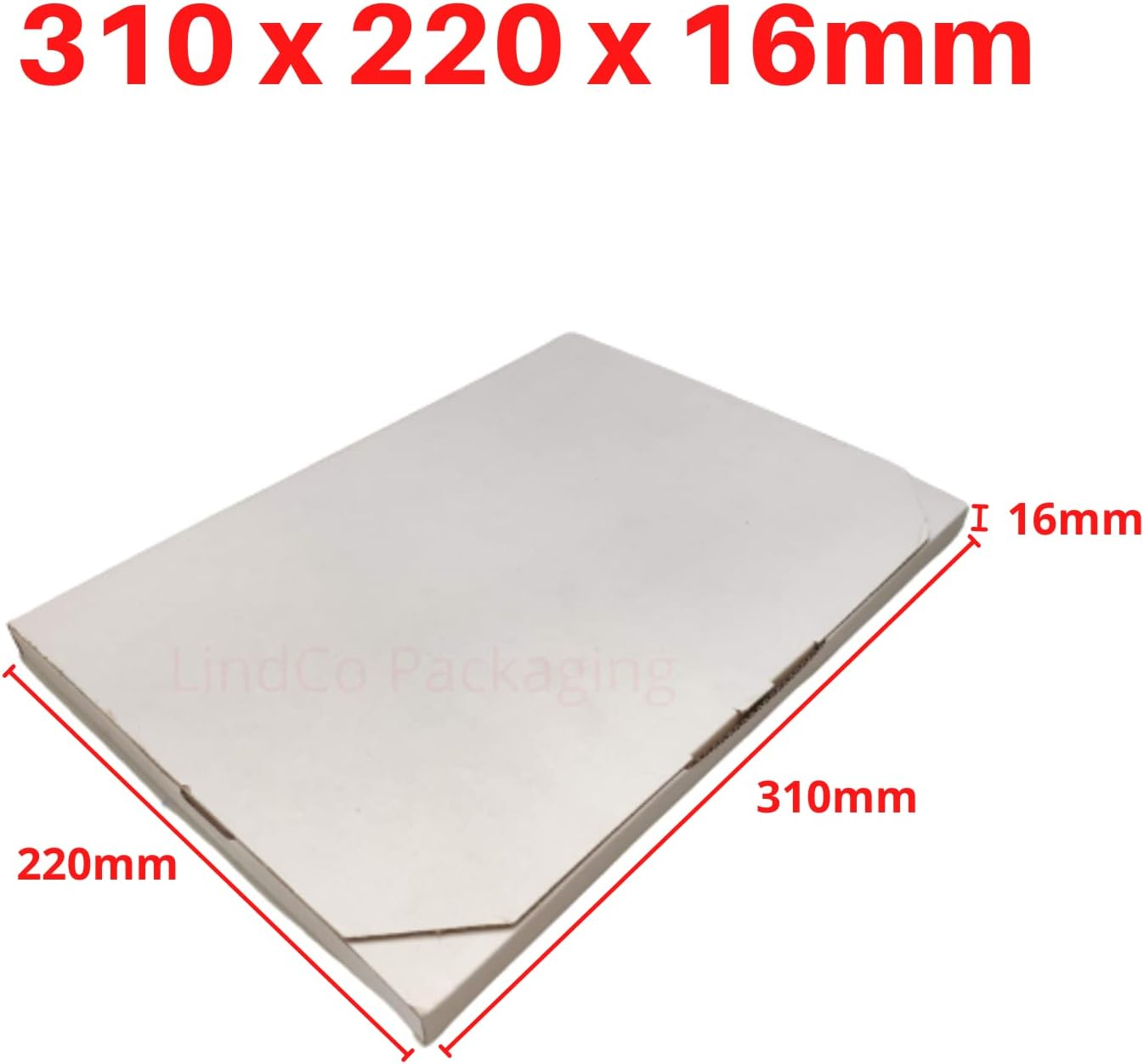 Super-Flat Die Cut Mailing Box 310 X 220 X 16Mm A4 Cardboard Mailer (Pack of 100)