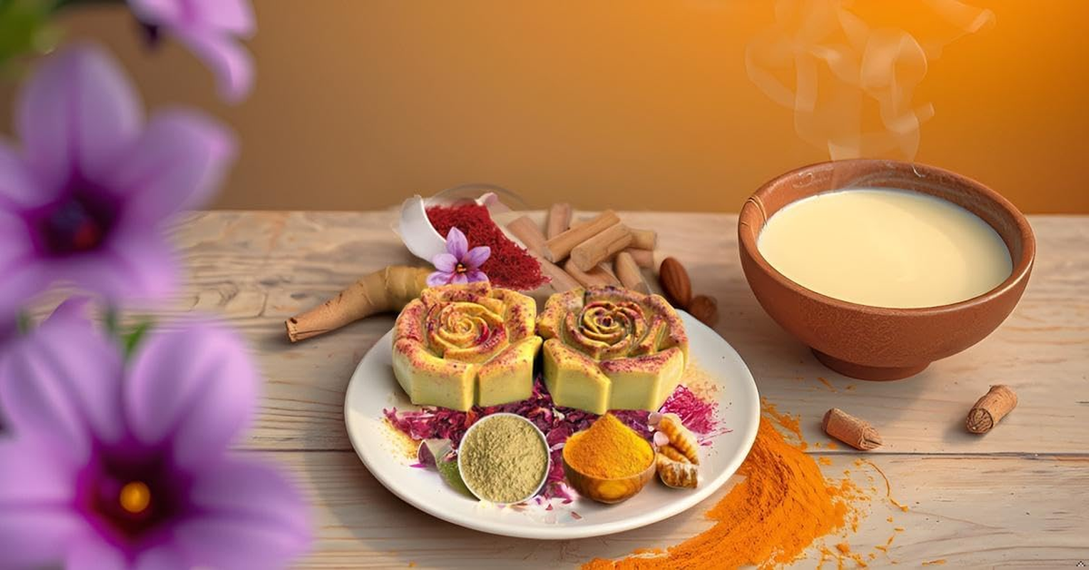 The Bath Stories Handmade Saffron Sandalwood Organic Ubtan Bath Soap 100 Gms.(Pack of 2) image number 2