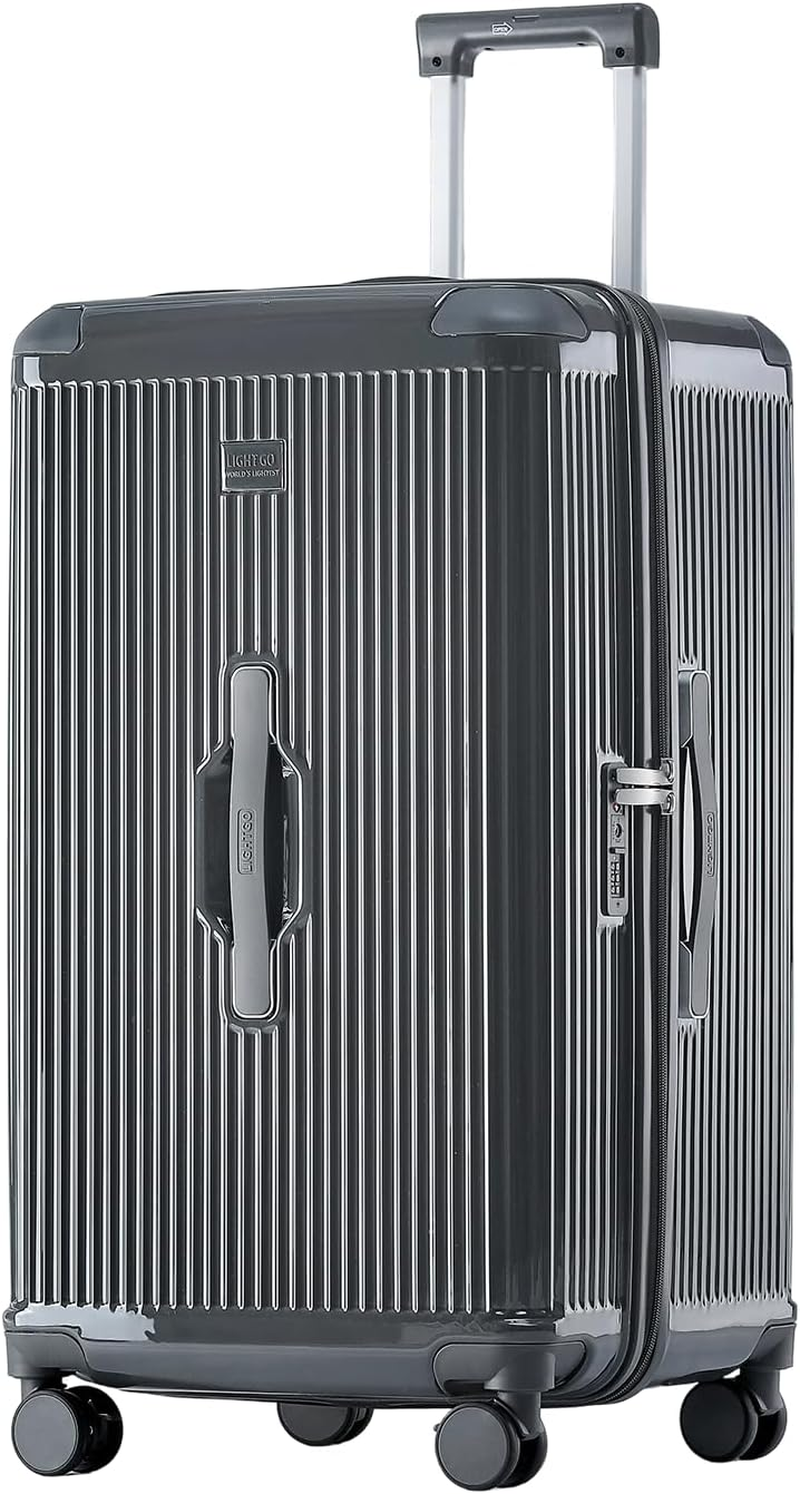 LIGHTGO Series 20/28/30 Inch Aerospace-Grade Hardshell Luggage &ndash; Max Capacity with Dual-Brake Silent Wheels (Red, 20Inch)