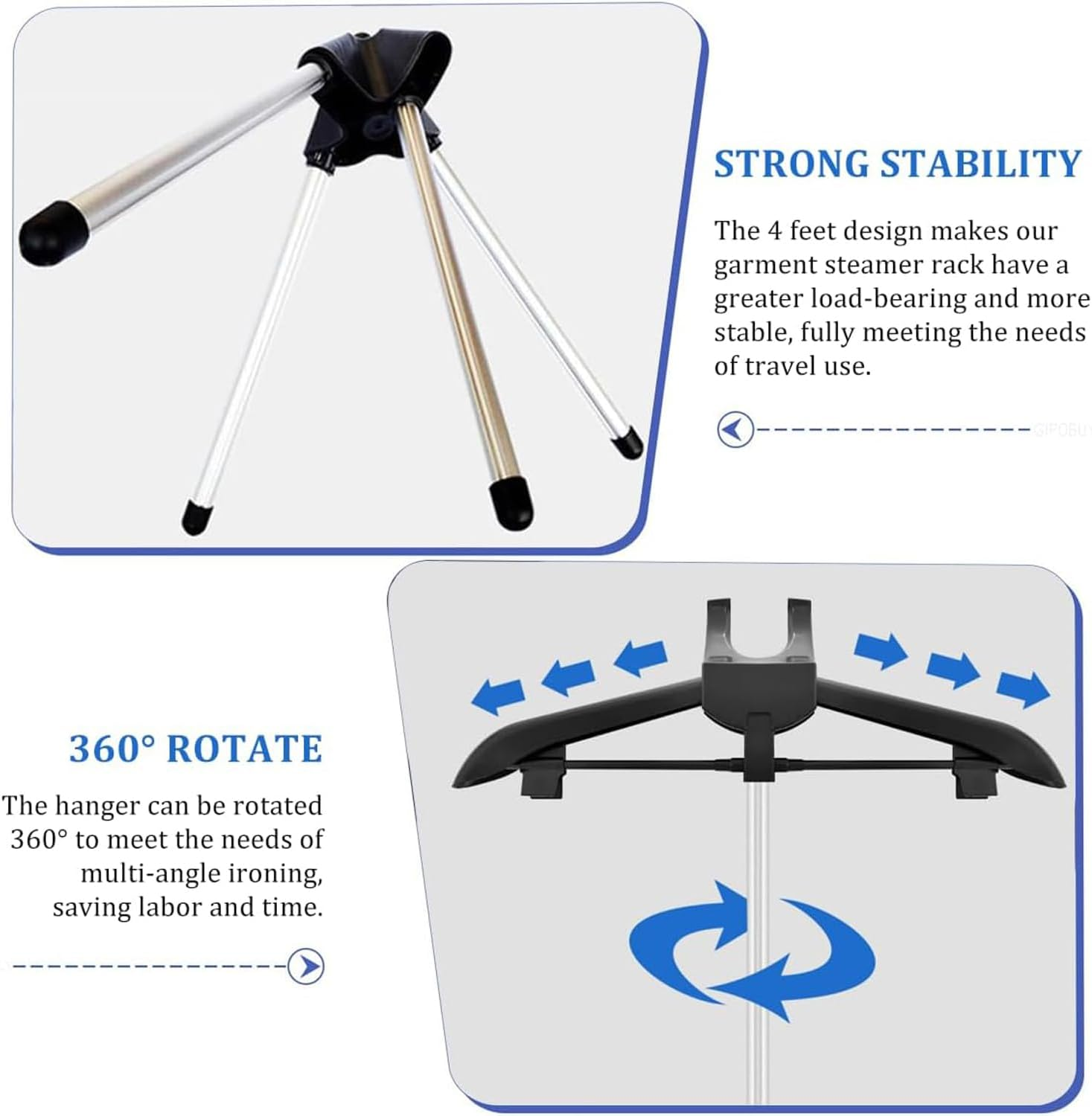 Handheld Garment Steamer Clothes Rack,Foldable Garment Clothes Drying Rack,Handheld Hanging Ironing Machine Hanger Steam Ironing Machine Accessories Bracket,Handheld Garment Steamer Hanger image number 3