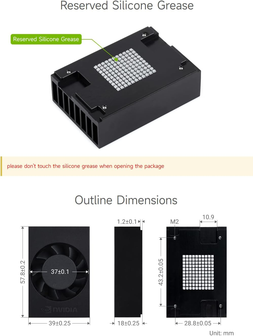 Waveshare Official Cooling Fan Compatible with Jetson Orin NX and Jetson Orin Nano, Speed-Adjustable, with Elastic Bracket and Height-Limited Screws image number 1