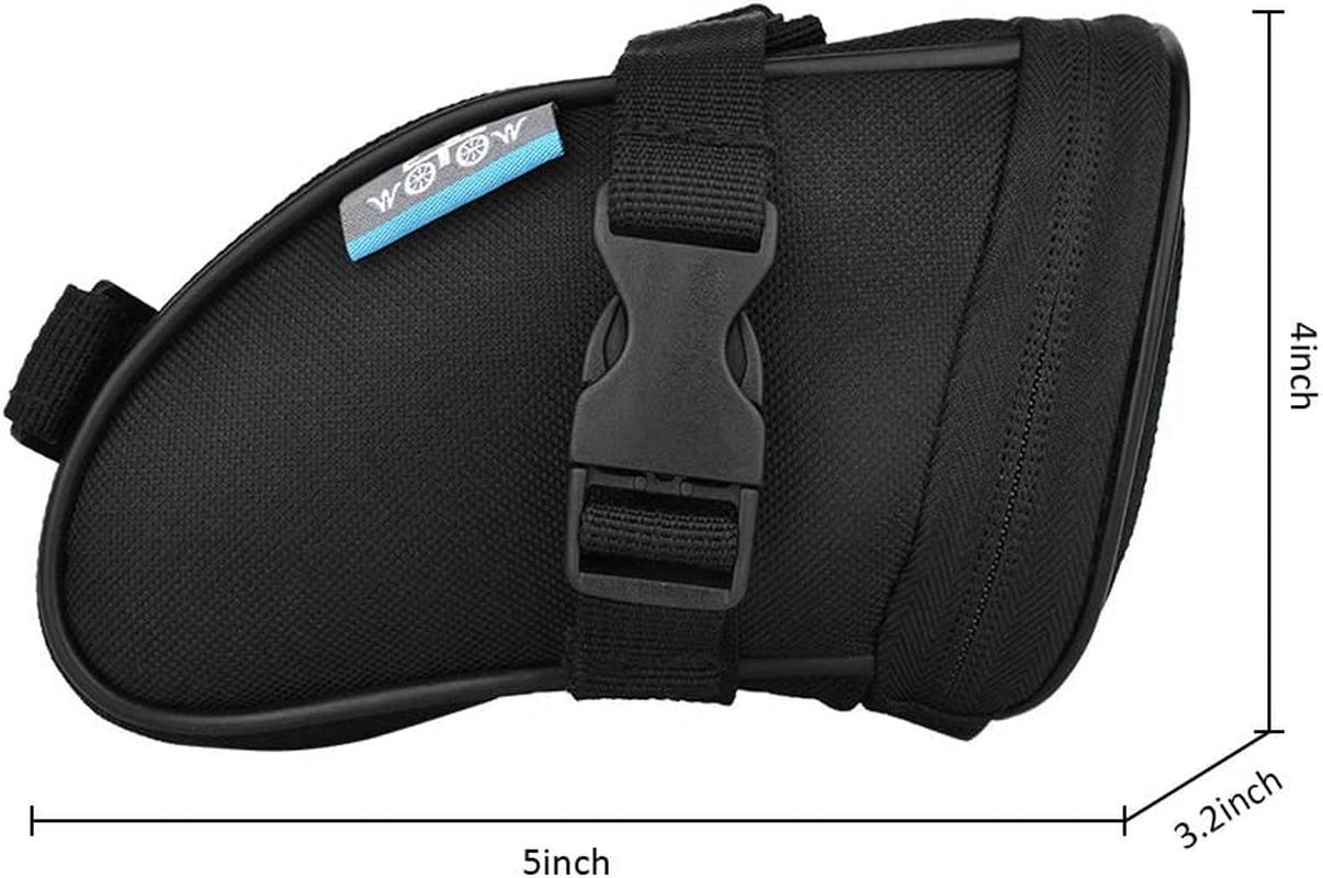 WOTOW Multi-Functional Bike Saddlebag，Bicycle Rear Seat Trunk Bag under Seat Bike Perfect Size Accessories Storage Pouch Ultralight Cycling for Mountain, Beach or Road Bikes image number 2