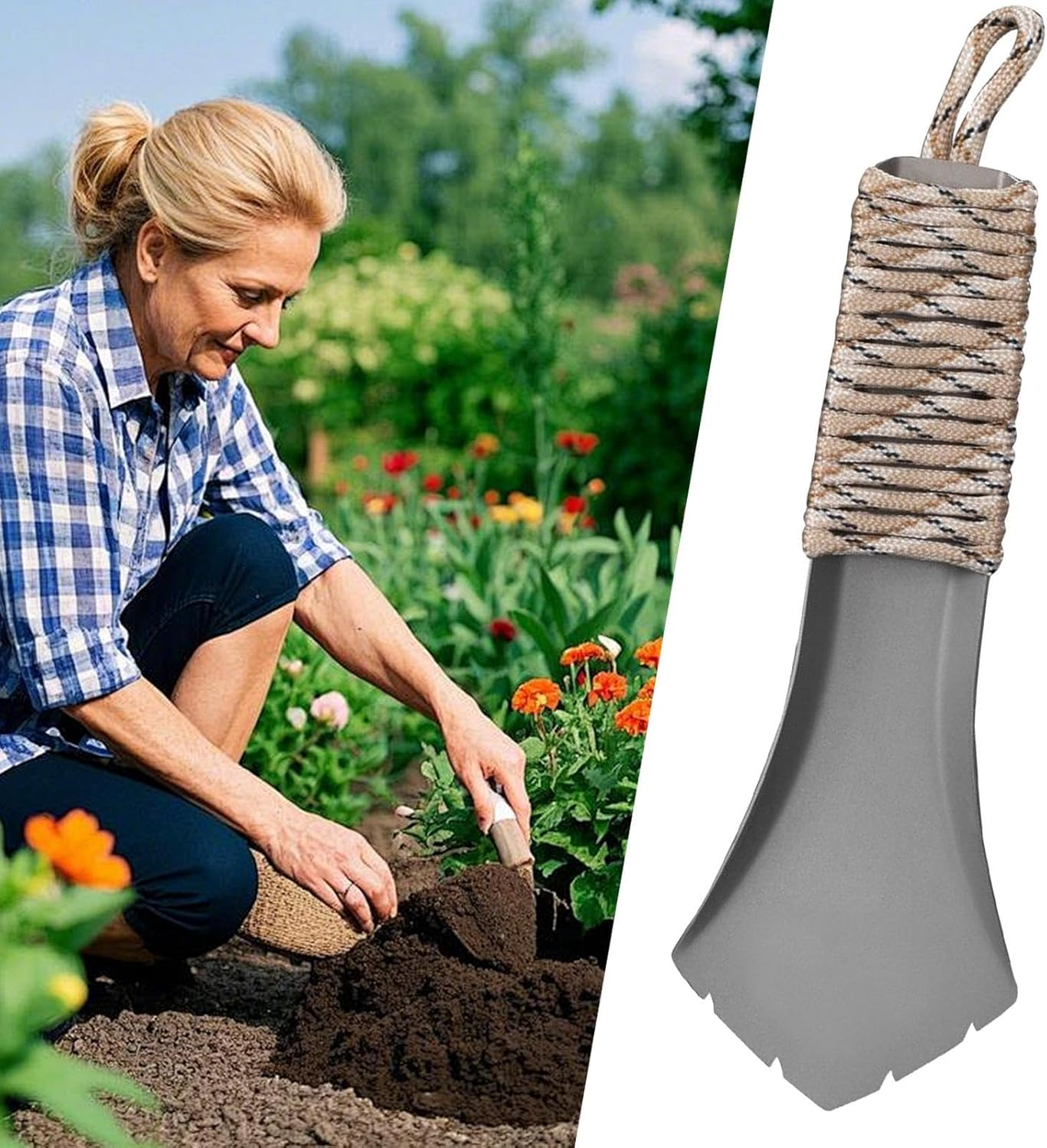 SVCEQZE Backpacking Shovel | Portable Titanium Alloy Camping Poop Shovel,Lightweight Outdoor Survival Supplies for Husband Wife Family Son Daughter Teens Boys Girls Men Youth Friends